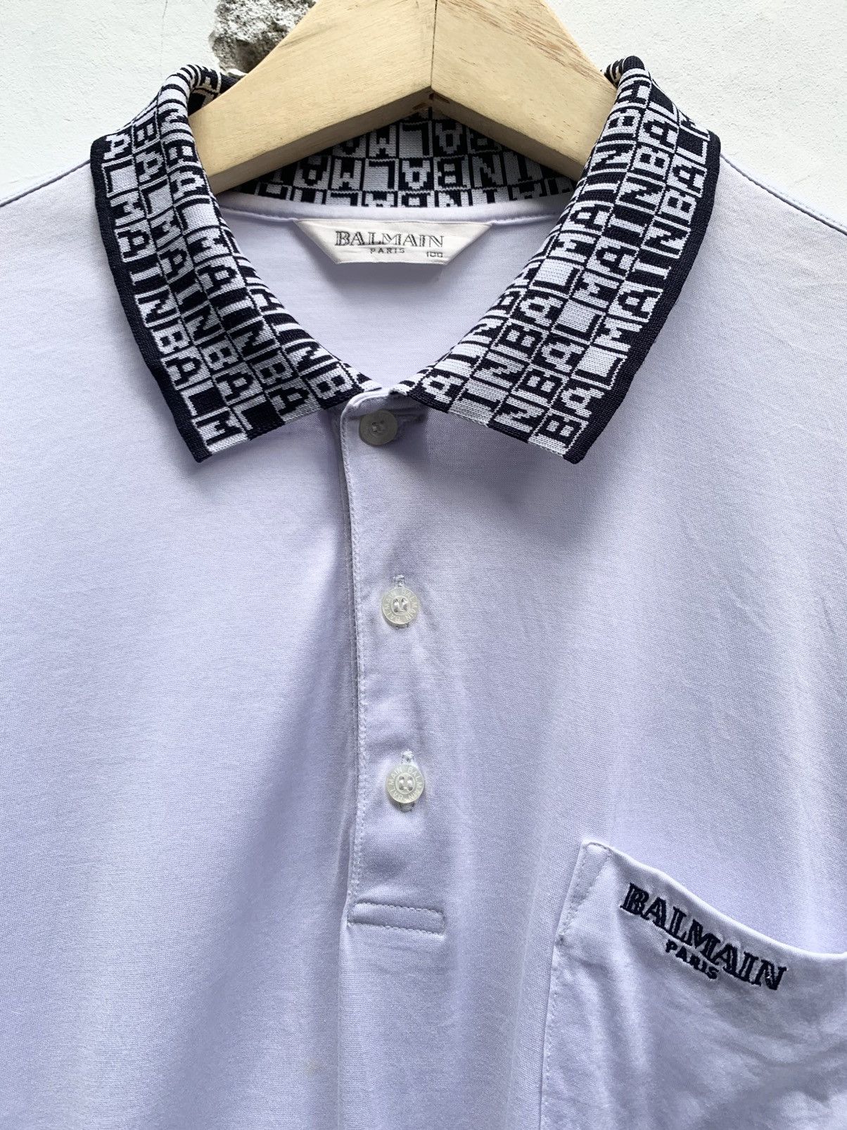Balmain Vintage balmain paris polo shirt Size US L / EU 52-54 / 3 - 2 Thumbnail