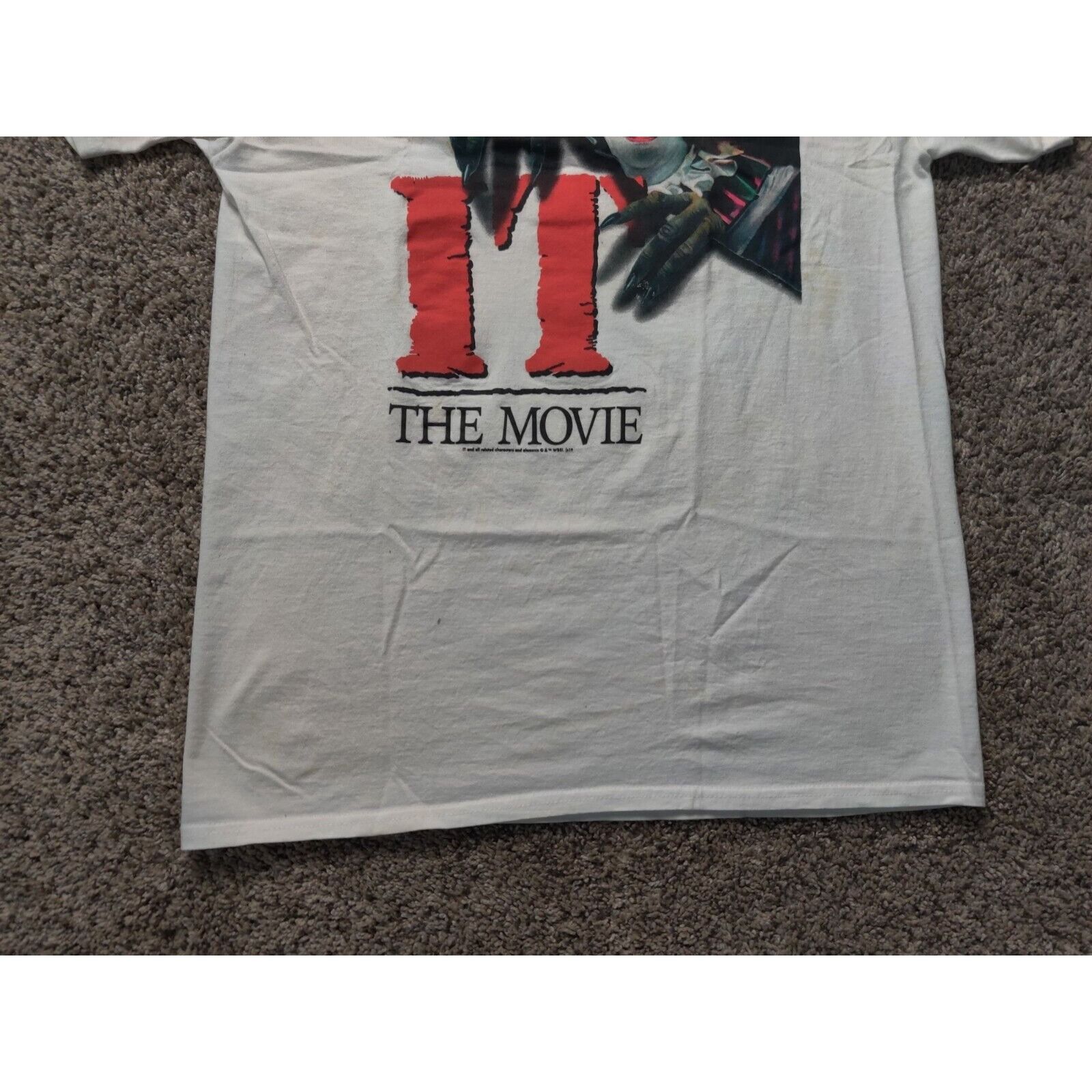 Other IT The Movie Shirt Adult Mens Medium White Red Evil Clown Size US M / EU 48-50 / 2 - 7 Thumbnail