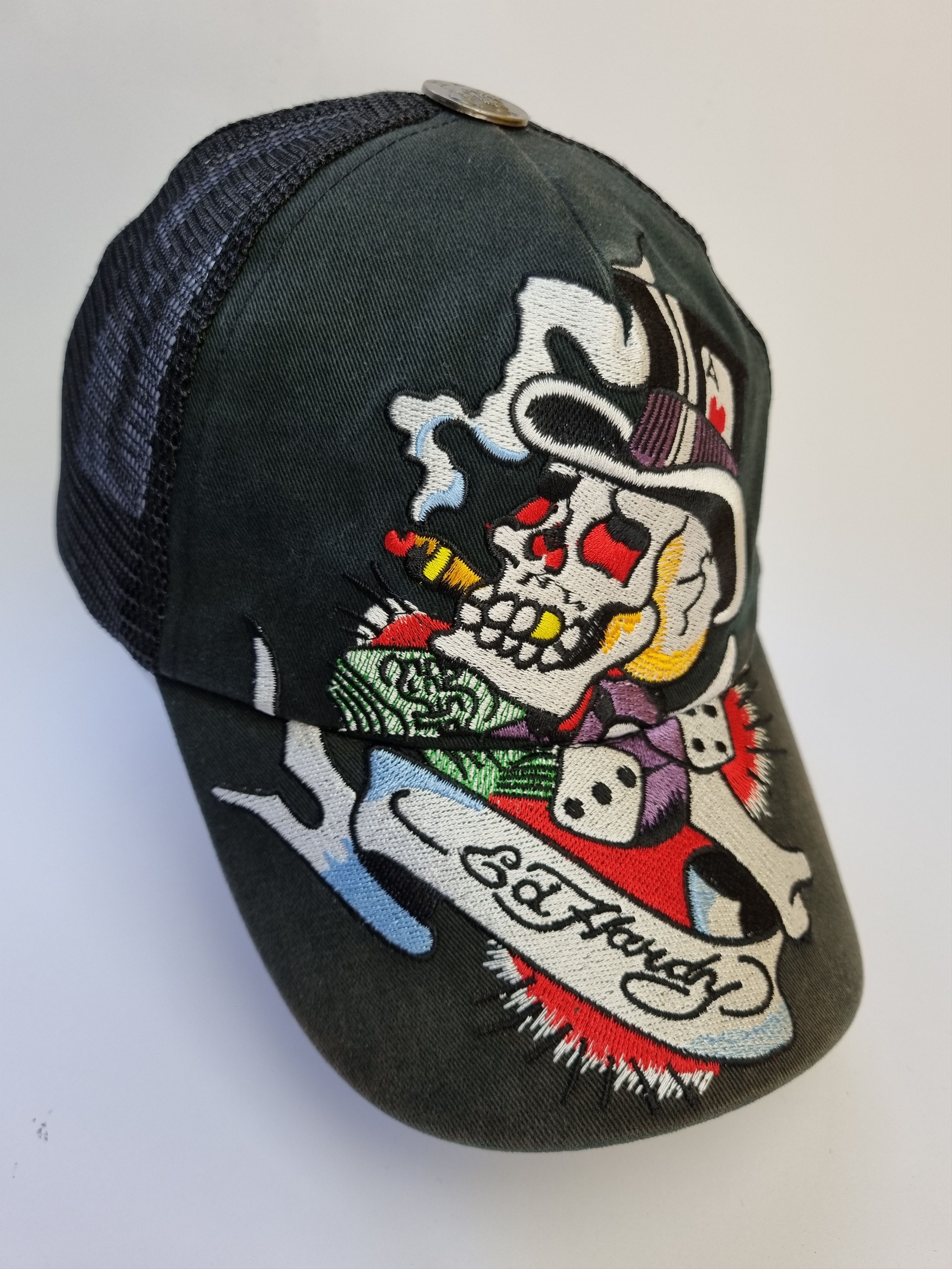 Christian Audigier × Ed Hardy Ed Hardy Embroidered Amazing Skull Artistic Comic Design Cap Size ONE SIZE - 1 Thumbnail
