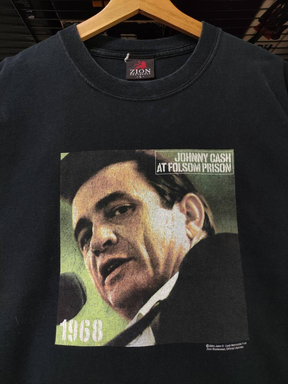Vtg 00's Johnny Cash At Folsom Prison Zion T-Shirt