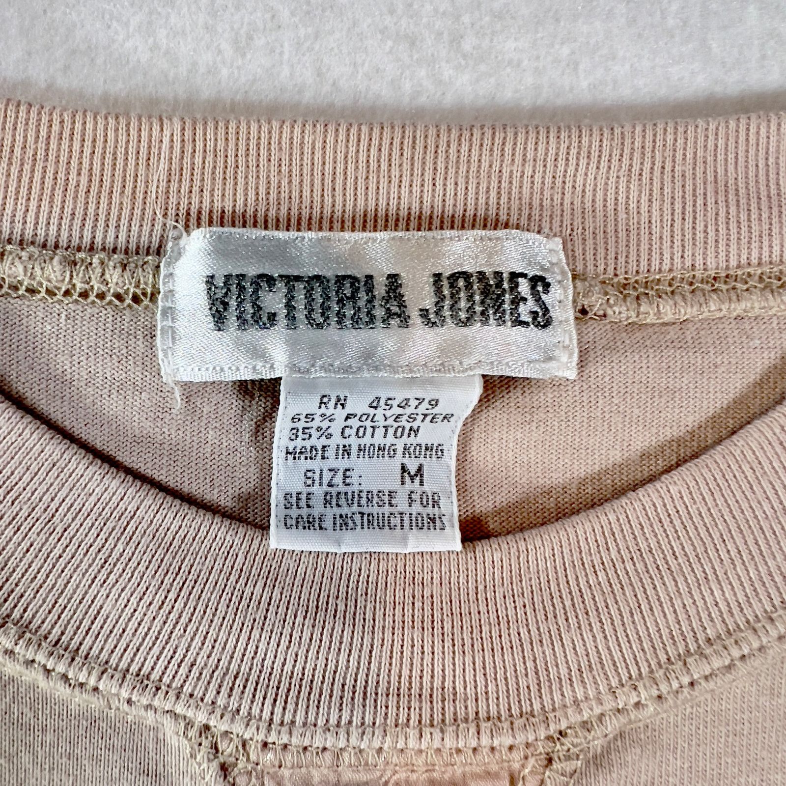 Other Victoria Jones Cotton Poly Blend Top Made in Hong Kong Size M / US 6-8 / IT 42-44 - 2 Thumbnail