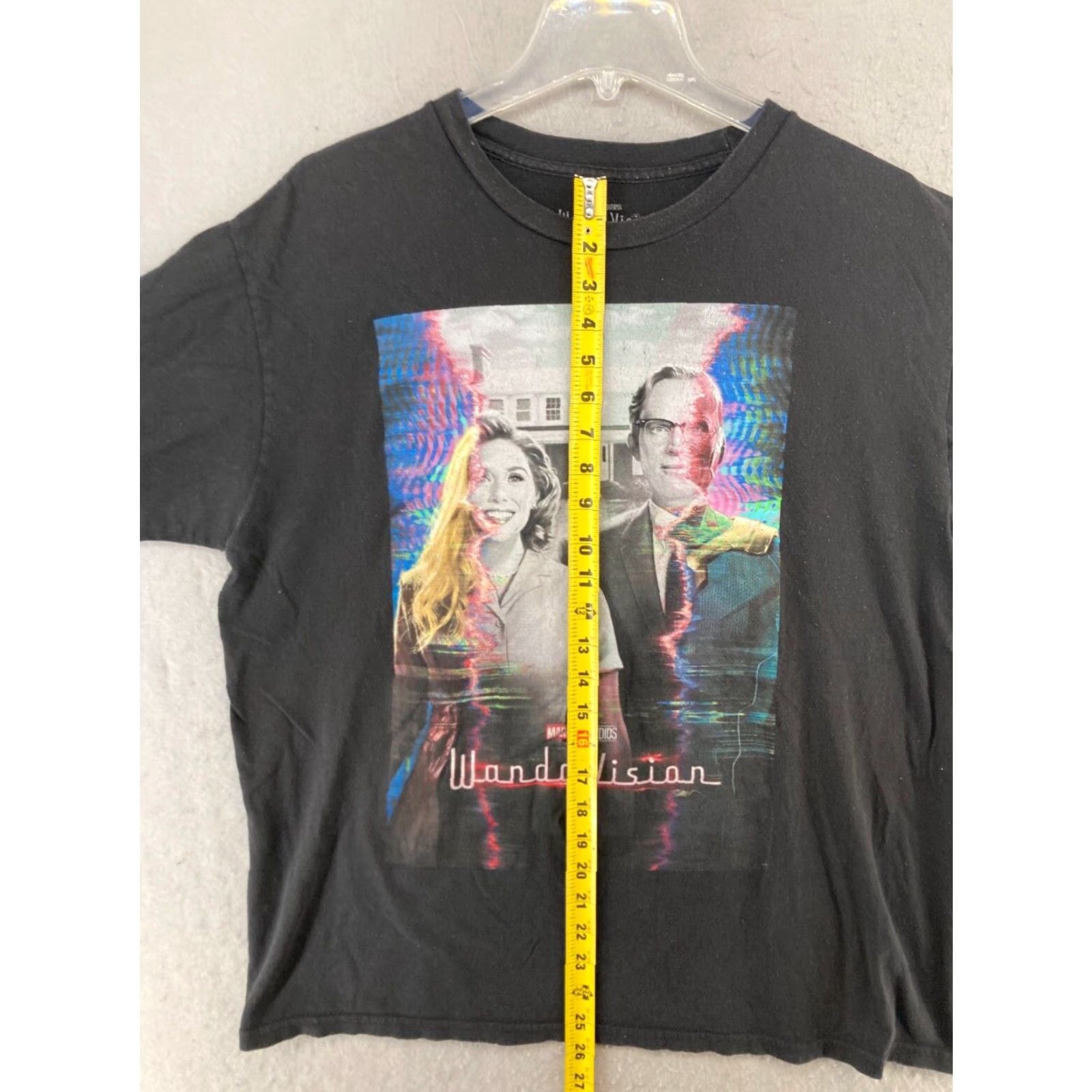 Vintage Marvel Mens TShirt XL Black Comic TV Show Wanda Vision Shirt Boys? Size US XL / EU 56 / 4 - 3 Thumbnail