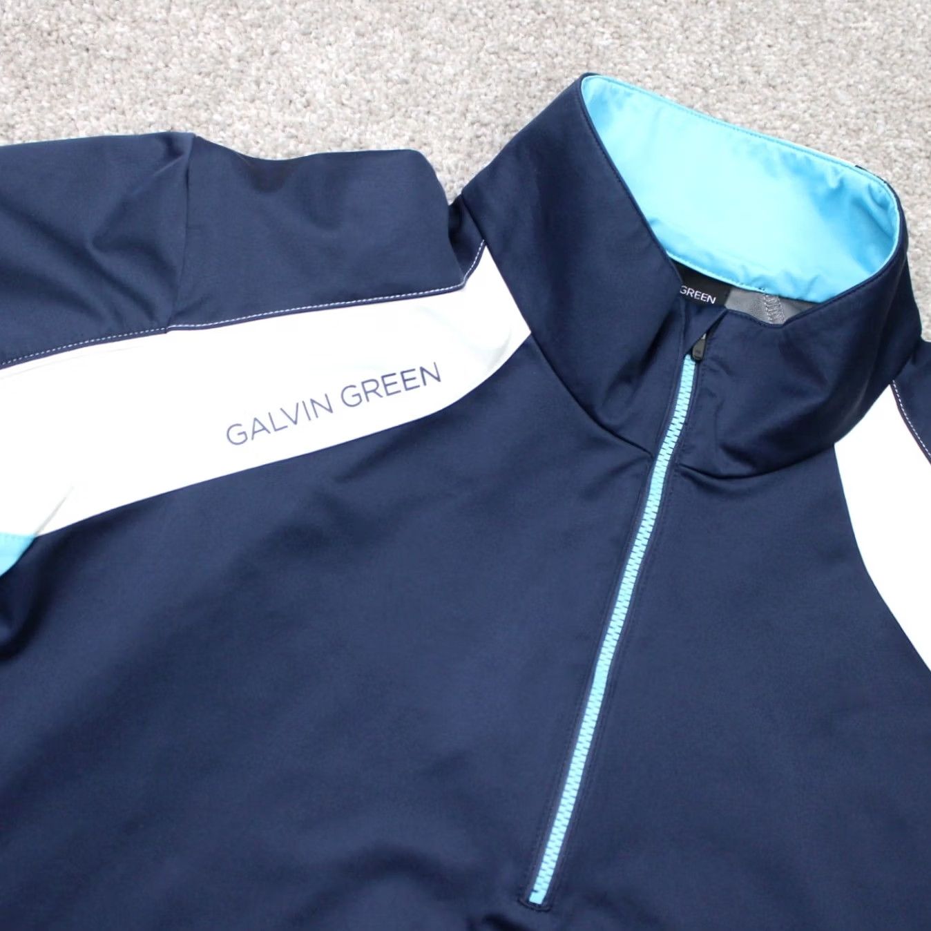 Galvin Green Galvin Green Jacket Mens Large Blue Gore Windstopper 1/4 Zip Golf Long Sleeve Size US L / EU 52-54 / 3 - 4 Thumbnail