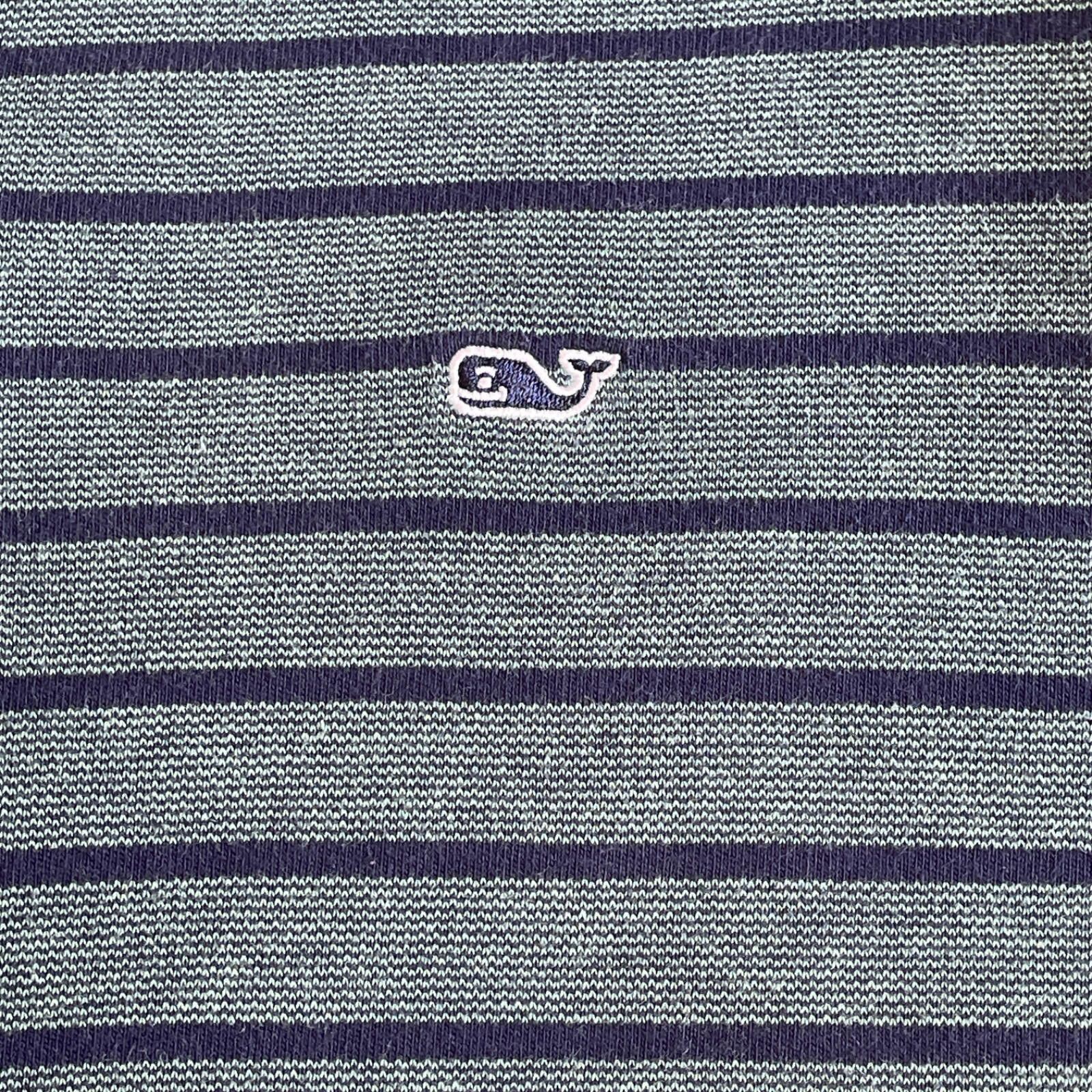 Vineyard Vines Vineyard Vines Mens M Cotton 1/4 Zip Pullover Green Striped Size US M / EU 48-50 / 2 - 4 Thumbnail