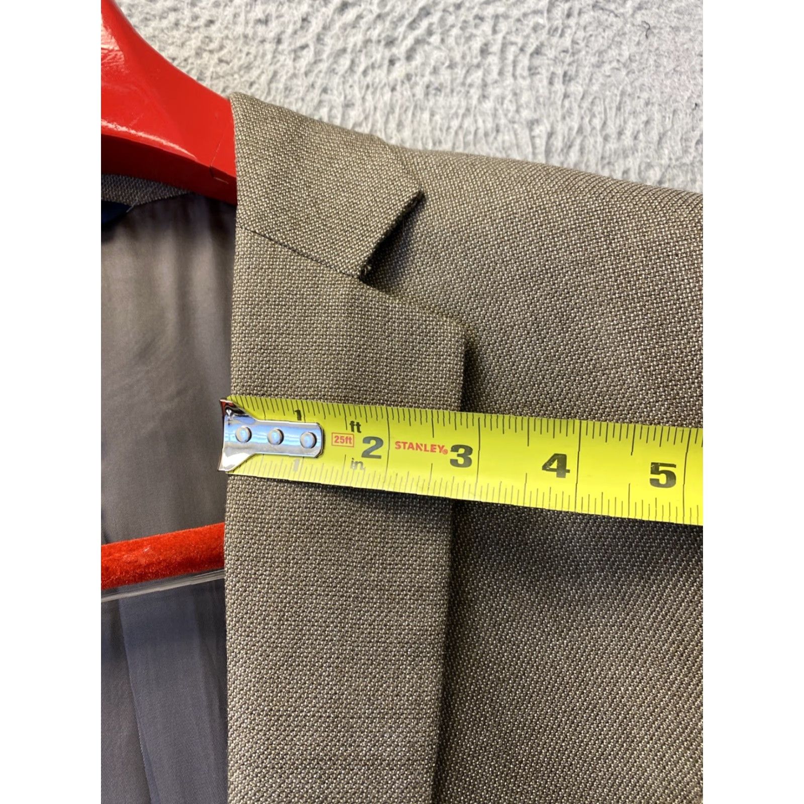 Brooks Brothers BROOKS BROTHERS VINTAGE WOOL BLAZER 2 BUTTON JACKET TAUPE SIZE 46 Mens Size 46R - 7 Thumbnail