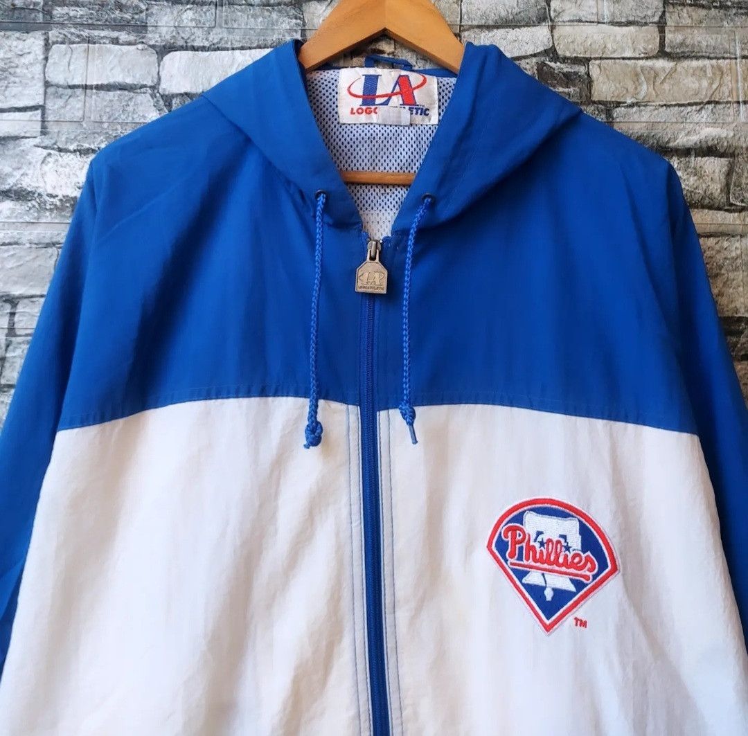 Vintage Vtg Philadelphia Phillies Logo Athletic Jacket Size US XL / EU 56 / 4 - 3 Thumbnail