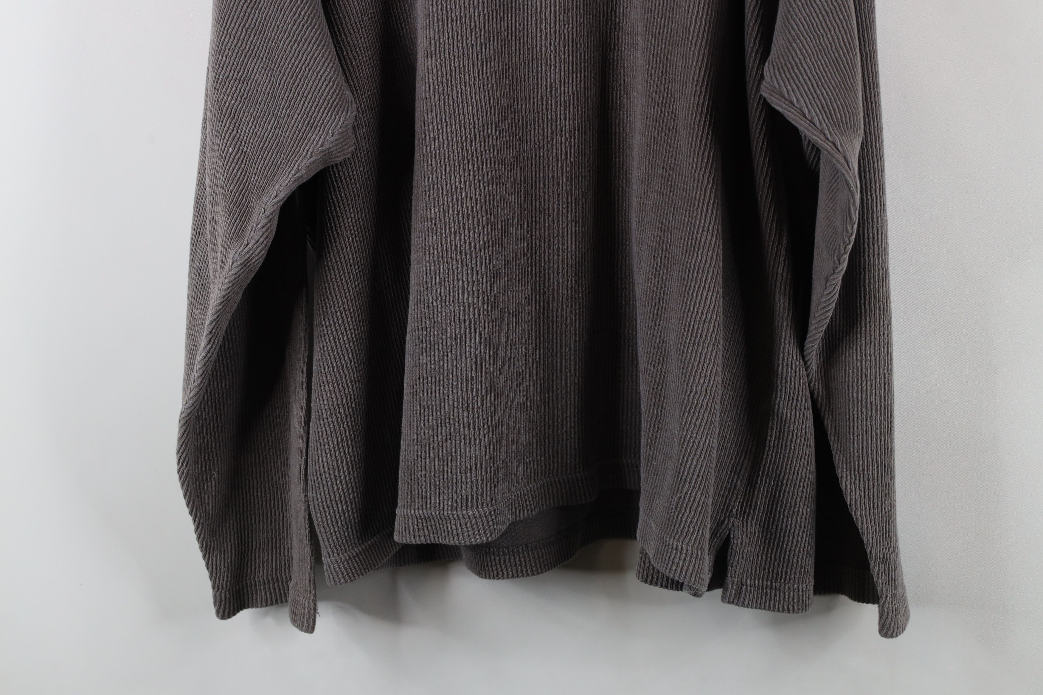 Vintage Vintage 90s Streetwear Ribbed Knit Long Sleeve T-Shirt Gray Size US XXL / EU 58 / 5 - 11 Thumbnail