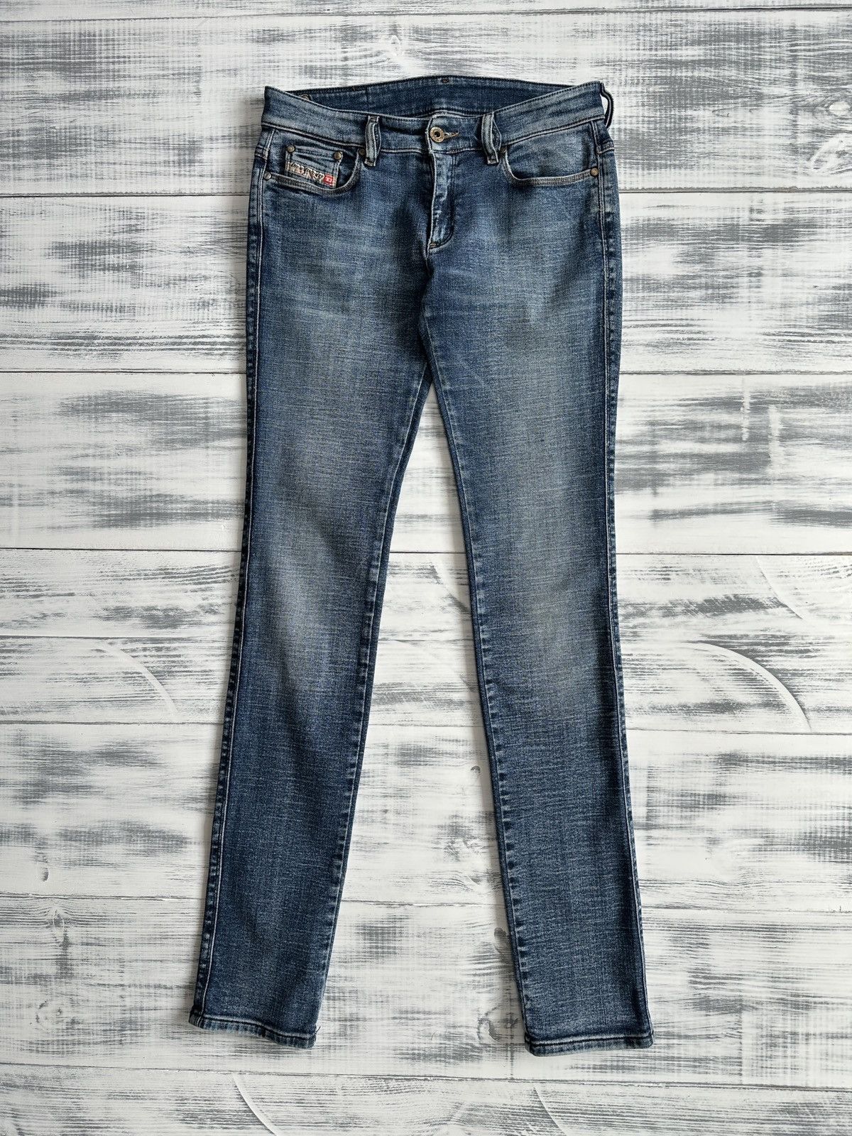 Diesel Y2K DIESEL Karab Low Rise Skinny JeansZipper Pockets size 28 Size 28" / US 6 / IT 42 - 1 Thumbnail