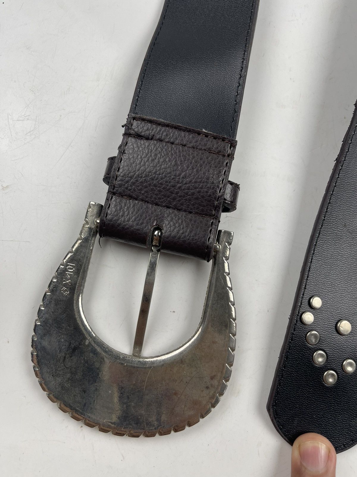 Other studded pvc belt tg2 Size 36 - 12 Thumbnail
