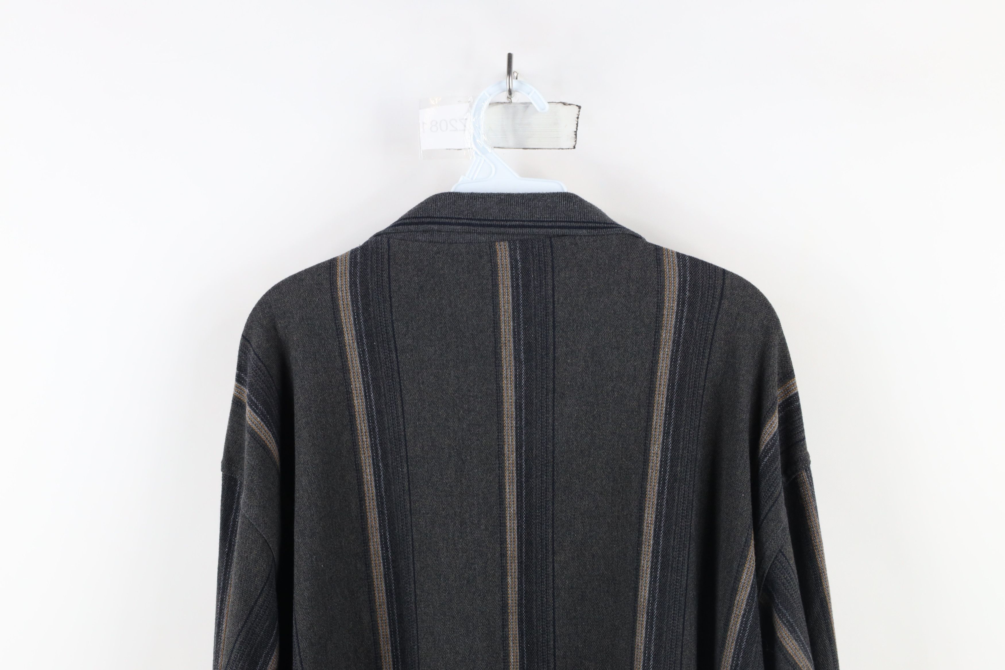 Vintage Vintage 90s Streetwear Striped Long Sleeve Rugby Polo Shirt Size US XXL / EU 58 / 5 - 11 Thumbnail