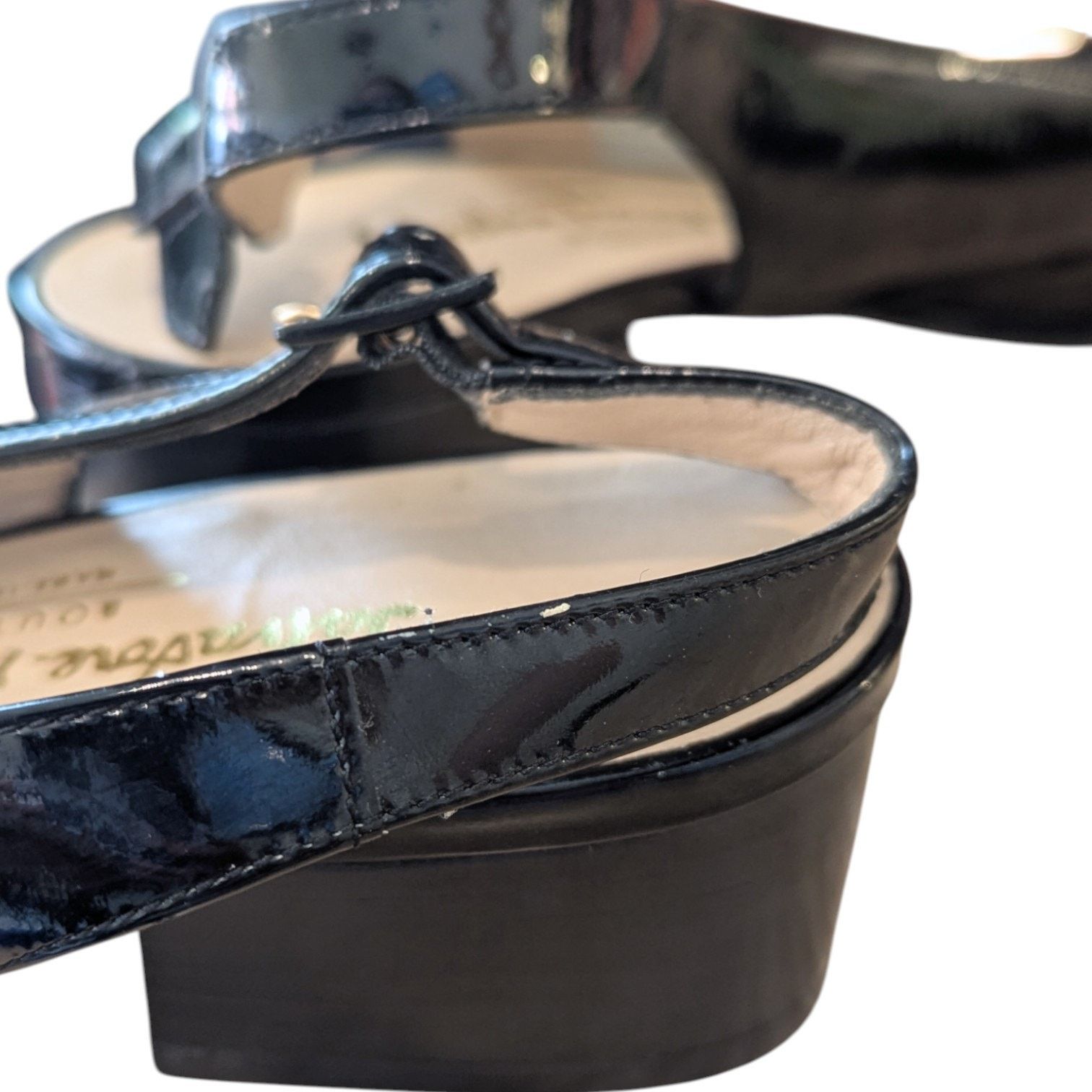 Salvatore Ferragamo 7AA Salvatore Ferragamo Boutique Black Leather Slingback Size US 7 / IT 37 - 11 Thumbnail