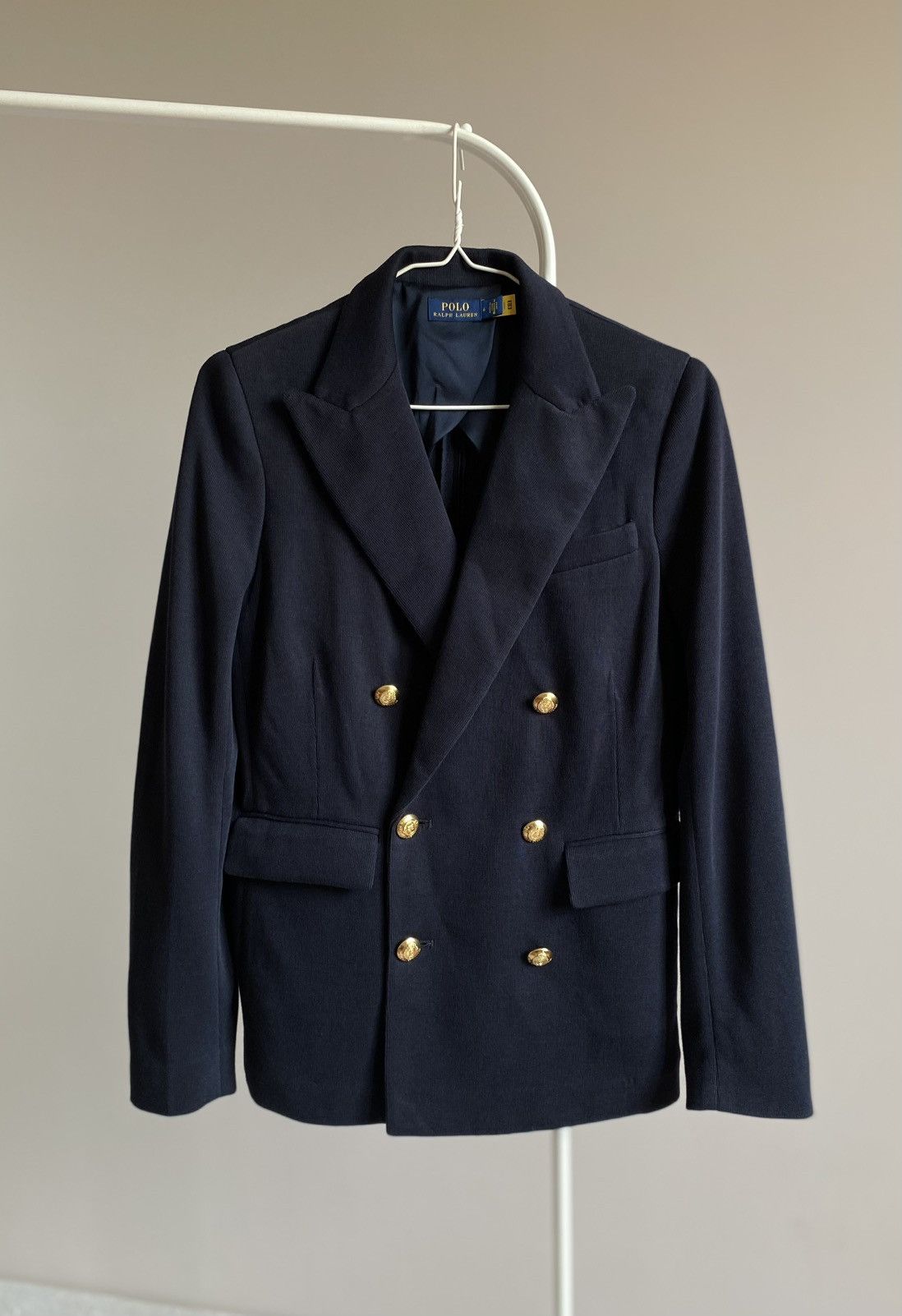 Polo Ralph Lauren POLO RALPH LAUREN Knit Double Breasted Blazer Size S / US 4 / IT 40 - 7 Thumbnail