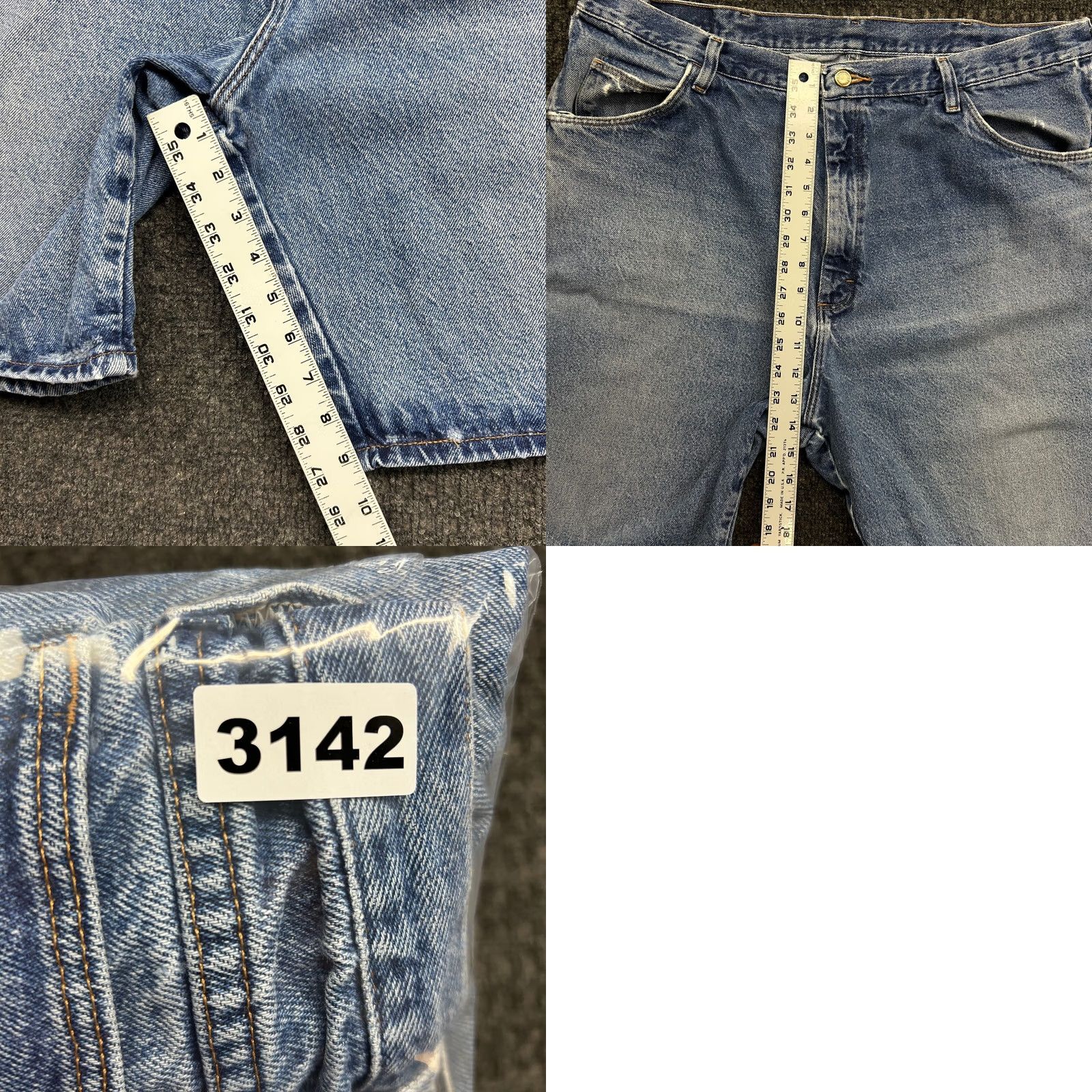 Wrangler VINTAGE Wrangler Denim Jean Shorts Jorts Blue 40 Loose Baggy Skater Grunge Distre y2k Men Size US 40 / EU 56 - 8 Thumbnail