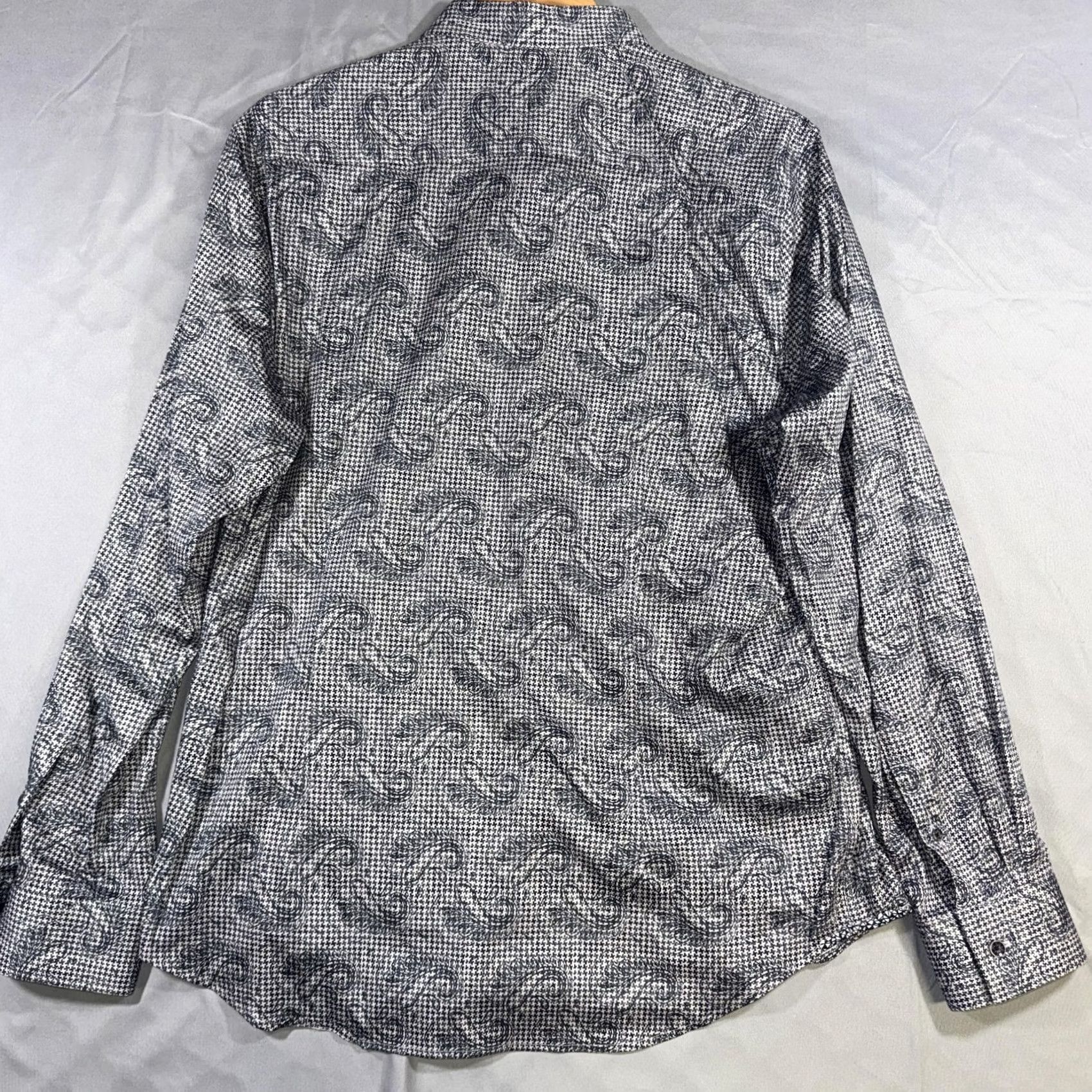 Robert Graham Robert Graham Shirt Mens XL Gray Paisley Tailored Fit Long Sleeve Button Up Size US XL / EU 56 / 4 - 2 Thumbnail