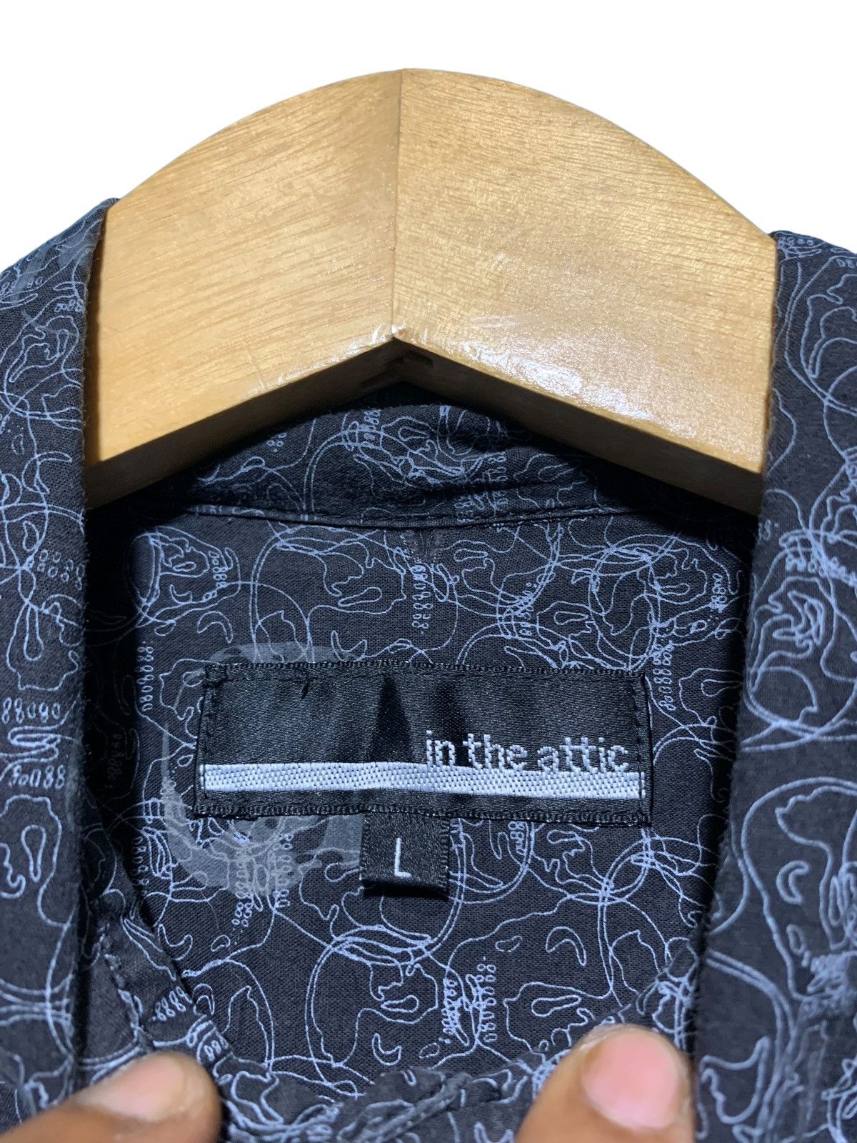 If Six Was Nine × In The Attic × Le Grande Bleu (L.G.B.) Y2k in The Attic skull prisone of society punk style shirt Size US L / EU 52-54 / 3 - 7 Thumbnail