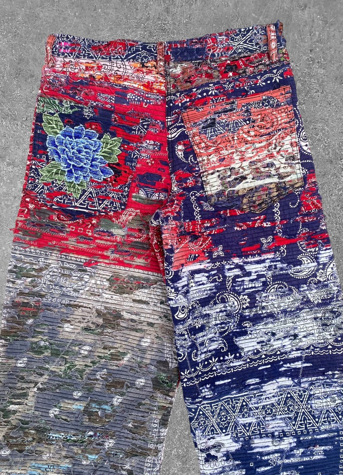 Japanese Brand × Vintage 1 of 1 custom Boro jeans Size US 33 - 9 Thumbnail