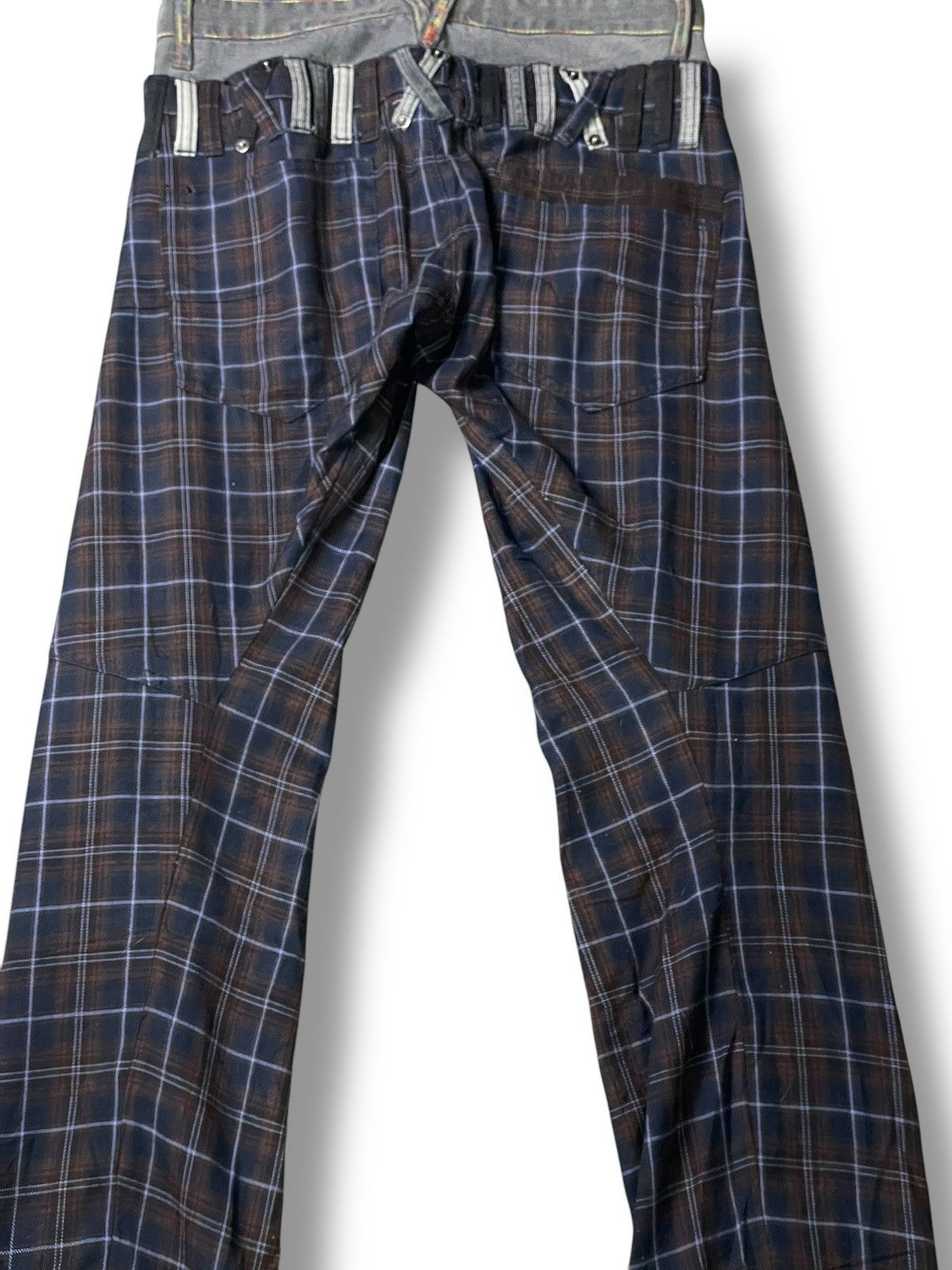 If Six Was Nine Breath Mint Double Waisted Tartan Pants (92) Size US 32 / EU 48 - 9 Thumbnail