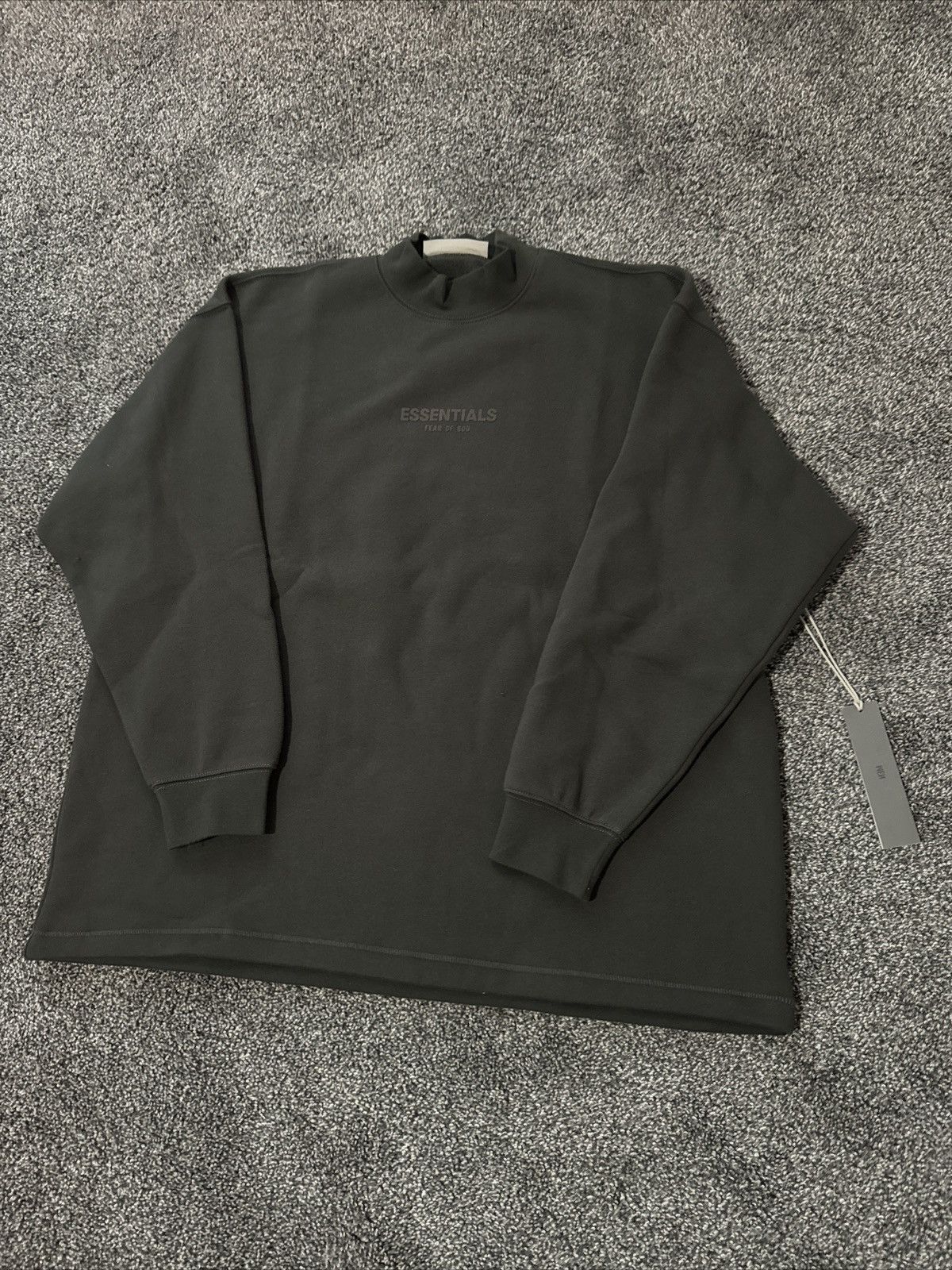 image of Essentials x Fear Of God Crewneck (S) in Off/Black, Men's (Size Small)