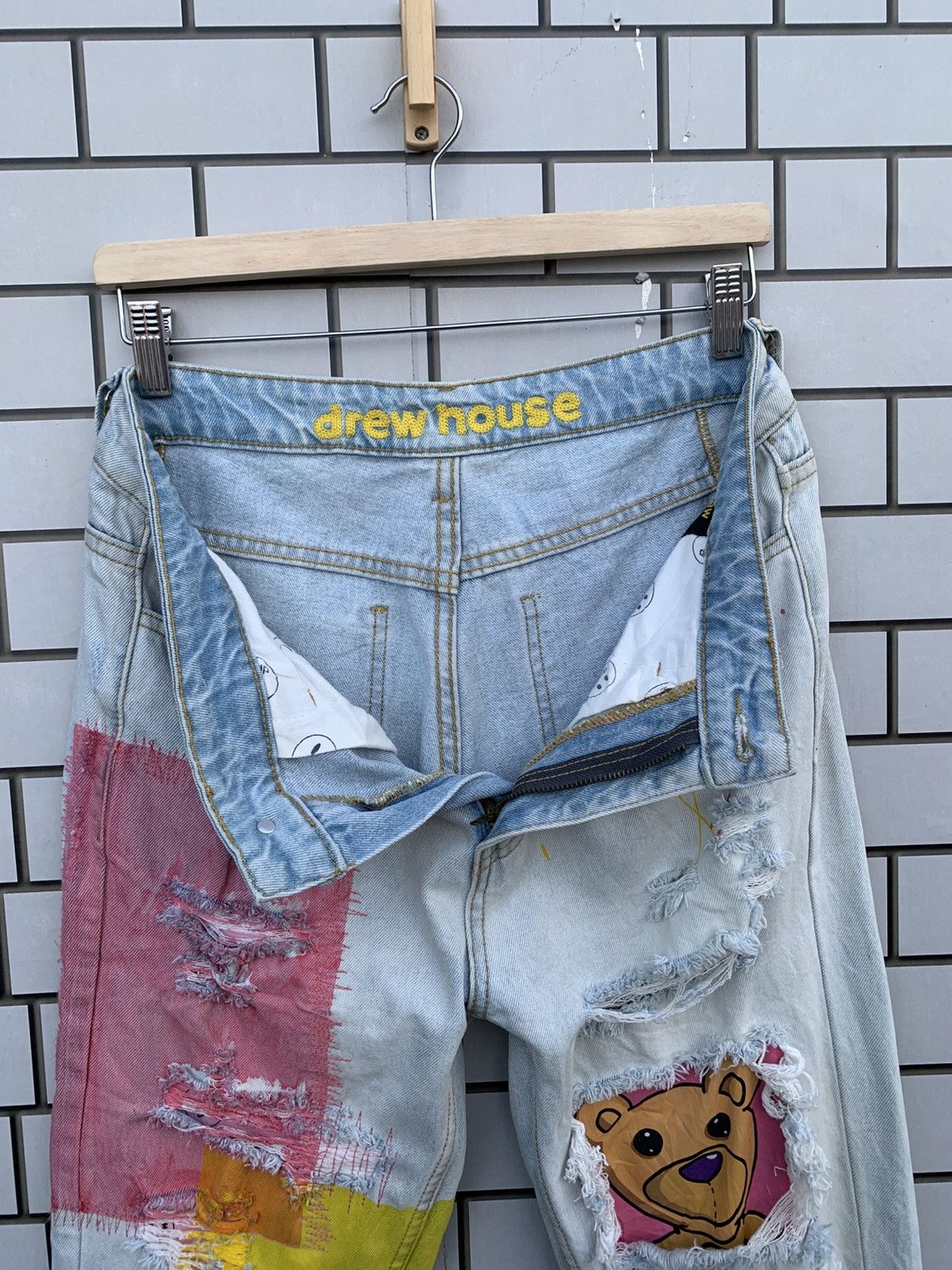 Drew House Drew House Smile Distressed Denim Size US 30 / EU 46 - 21 Thumbnail