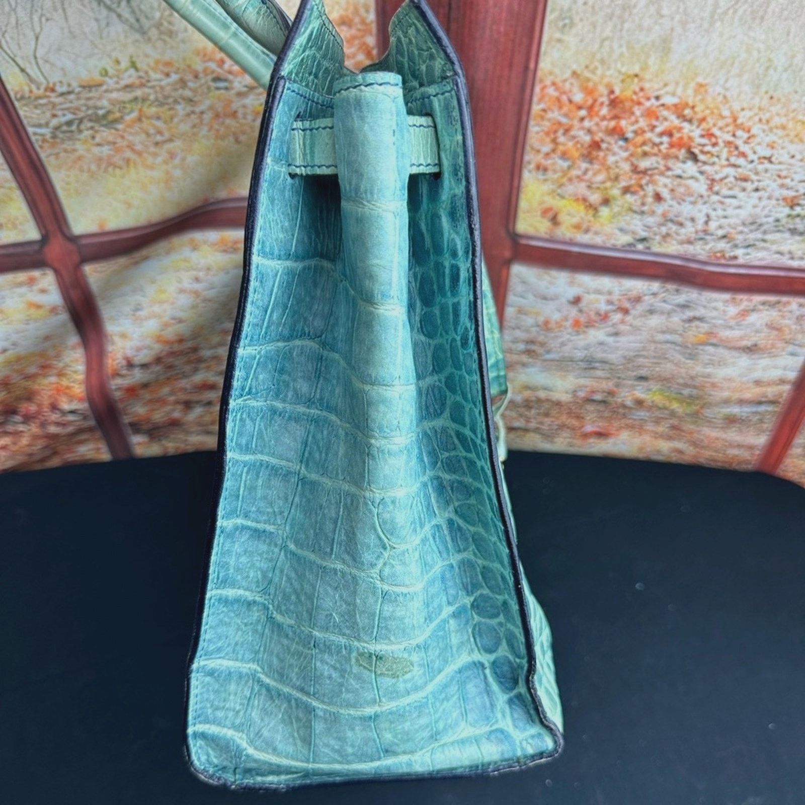 Dooney & Bourke Dooney & Bourke Green Crocodile Embossed Shoulder Bag Size ONE SIZE - 7 Thumbnail