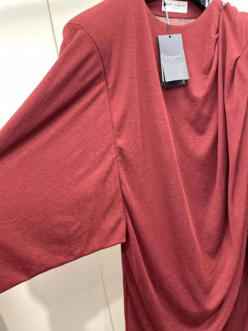 Yves Saint Laurent saint laurent Wool draped dress 2501-Nextarrow Size XS / US 0-2 / IT 36-38 - 6 Thumbnail