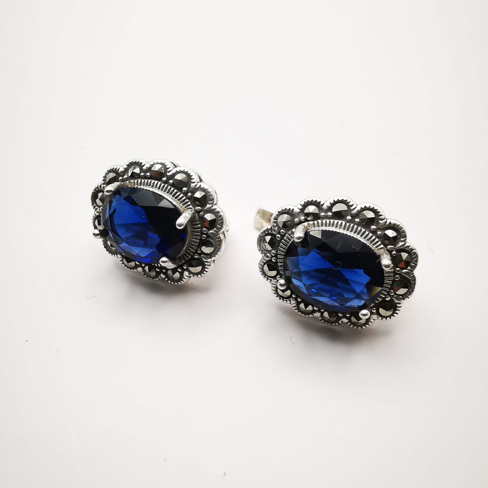 Sterling Silver Vintage Women's Earrings,925 Sterling Silver,Zircon Size ONE SIZE - 1 Thumbnail