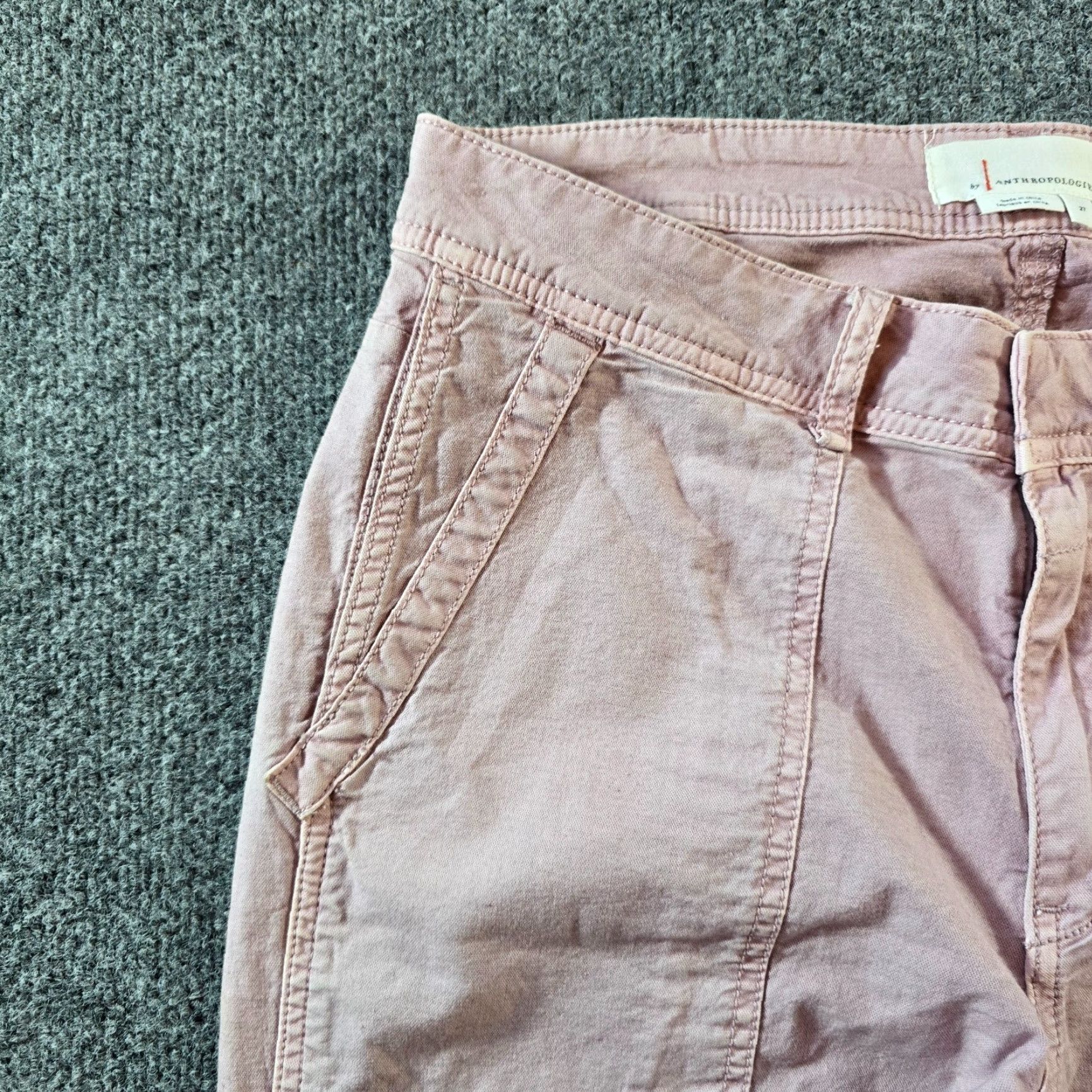 Anthropologie Anthropologie Pants Women Size 27 Pink The Wanderer Cropped Capri Cuffed Size 27" / US 4 / IT 40 - 3 Thumbnail