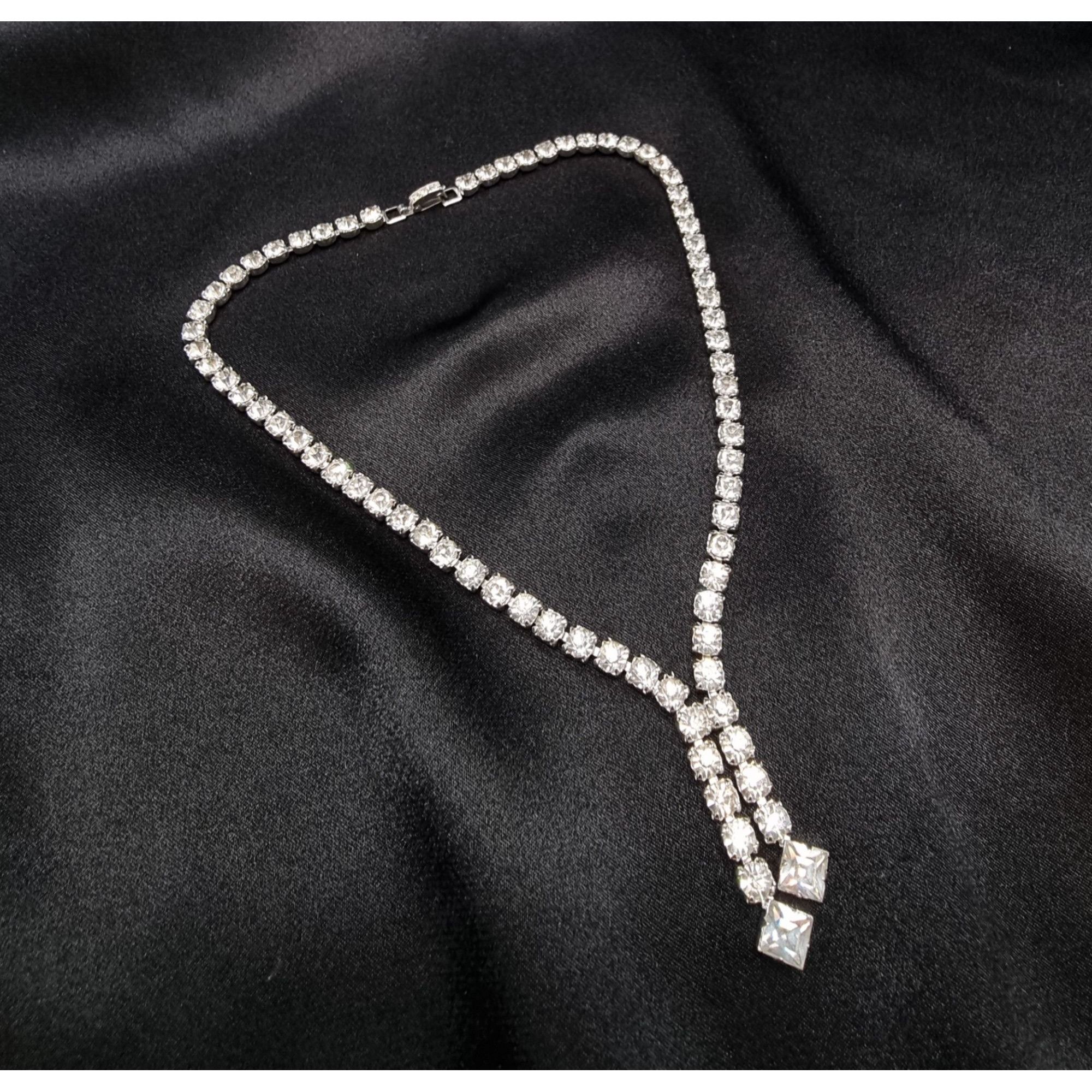 Vintage Vintage 1960's Rhinestone Y Necklace With Statement Drop Pen Size ONE SIZE - 2 Thumbnail