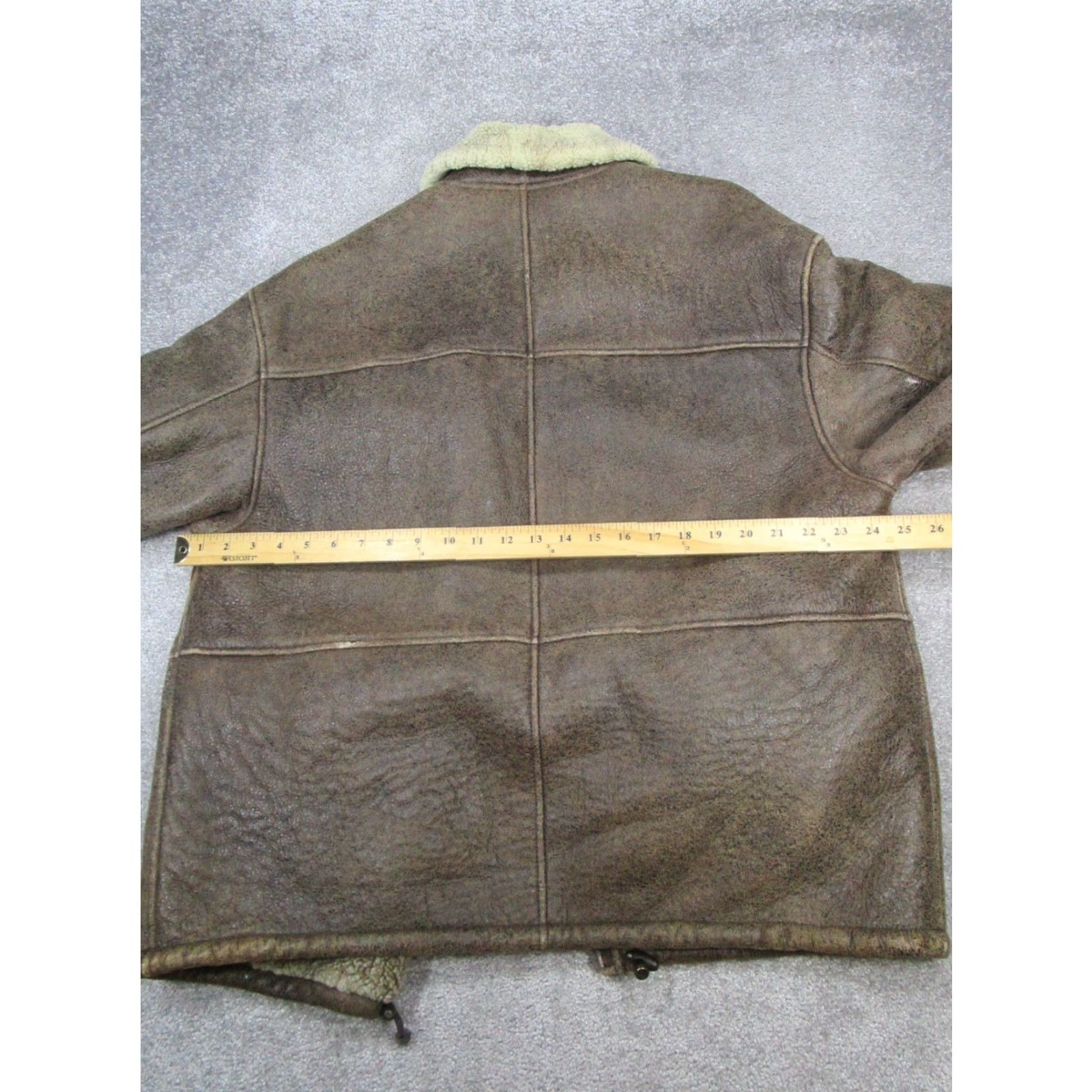 Vintage VINTAGE M Vio Leather Bomber Jacket Mens XL Brown Zip Mid-Length Winter Casual Size US XL / EU 56 / 4 - 7 Thumbnail