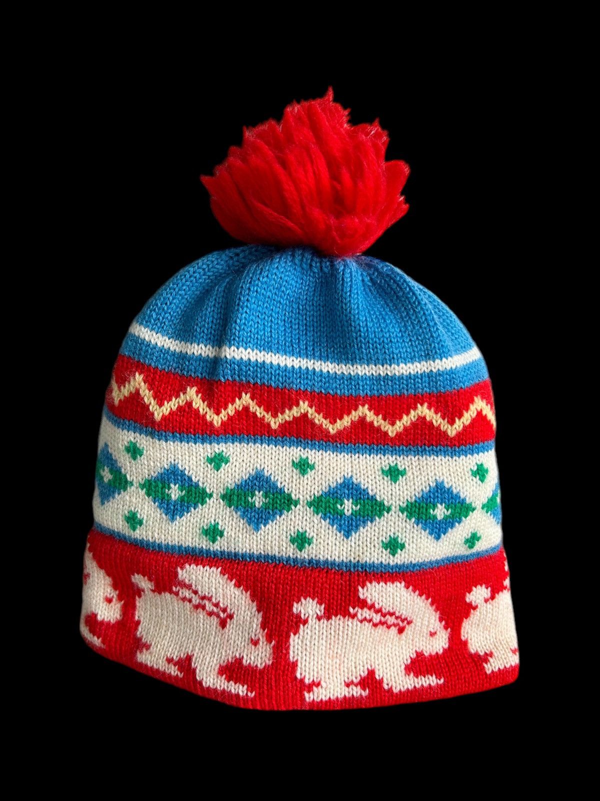 Japanese Brand × Kapital × Vintage Vintage Crochet Knitted Mice Design Beanie Hats🎌🎌☠️ Size ONE SIZE - 1 Thumbnail