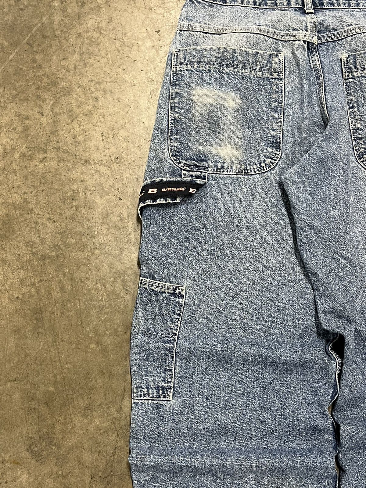 Vintage Y2k baggy fit denim cargo carpenter pants hype skater rare Size US 32 / EU 48 - 4 Thumbnail