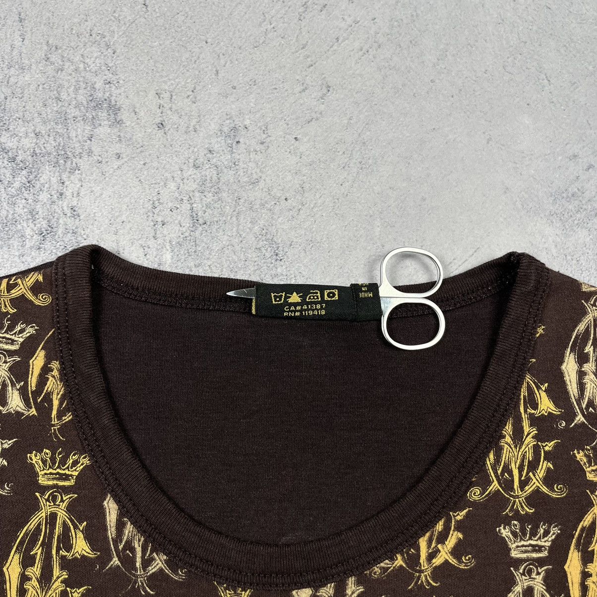 Christian Audigier Vintage Christian Audigier y2k AOP rare brown tee 90’s Size US L / EU 52-54 / 3 - 8 Thumbnail