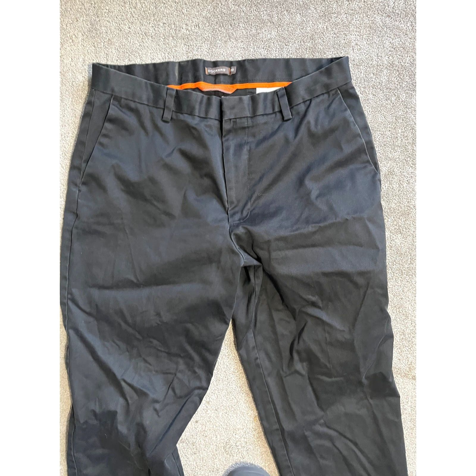 Dockers DOCKERS Flat Front D3 Mens Pants 36x34 Black Chino Size US 36 / EU 52 - 4 Thumbnail