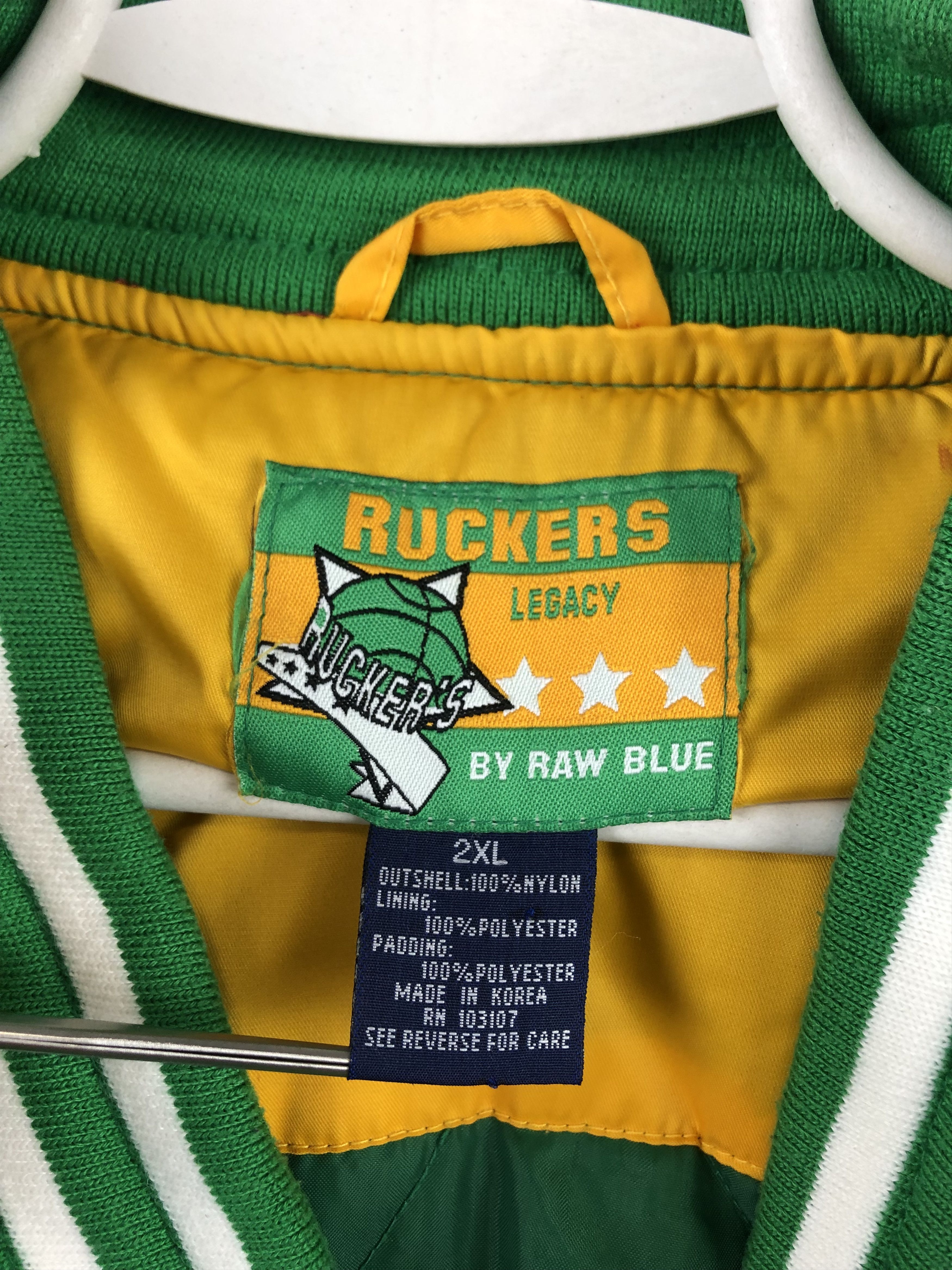 Vintage Ruckers Legacy by Raw Blue Satin Button Front Jacket Bomber Size US XXL / EU 58 / 5 - 15 Thumbnail
