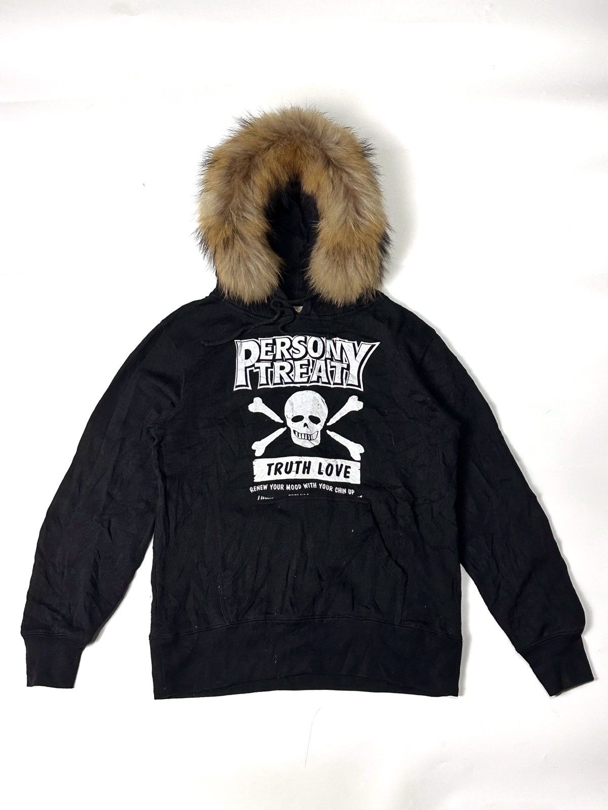 If Six Was Nine × Japanese Brand × Le Grande Bleu (L.G.B.) Fur hoodie Plus Sign skull bones Size US S / EU 44-46 / 1 - 1 Thumbnail