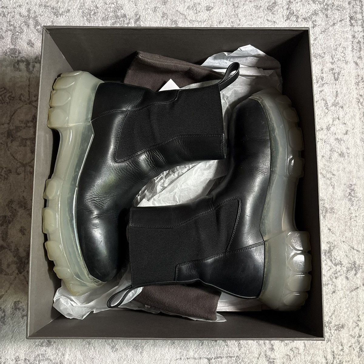 Rick Owens Rick Owens Beatle Bozo Tractor Chelsea Boots Black | Size 40 Size US 7 / EU 40 - 9 Thumbnail