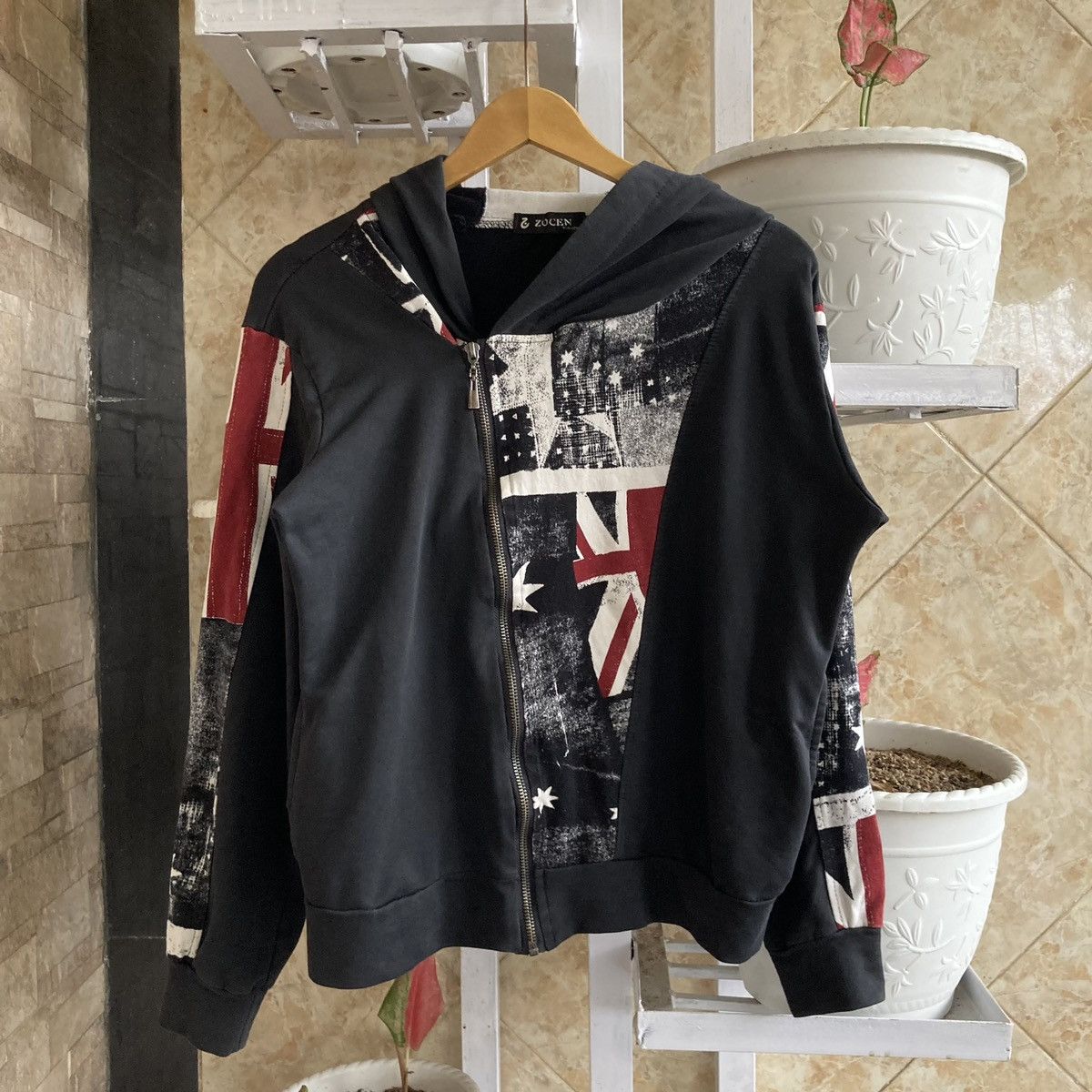 Japanese Brand ZOCEN - Zipper Hoodie Asymetrical Jacket Vkei Style Size US M / EU 48-50 / 2 - 2 Thumbnail