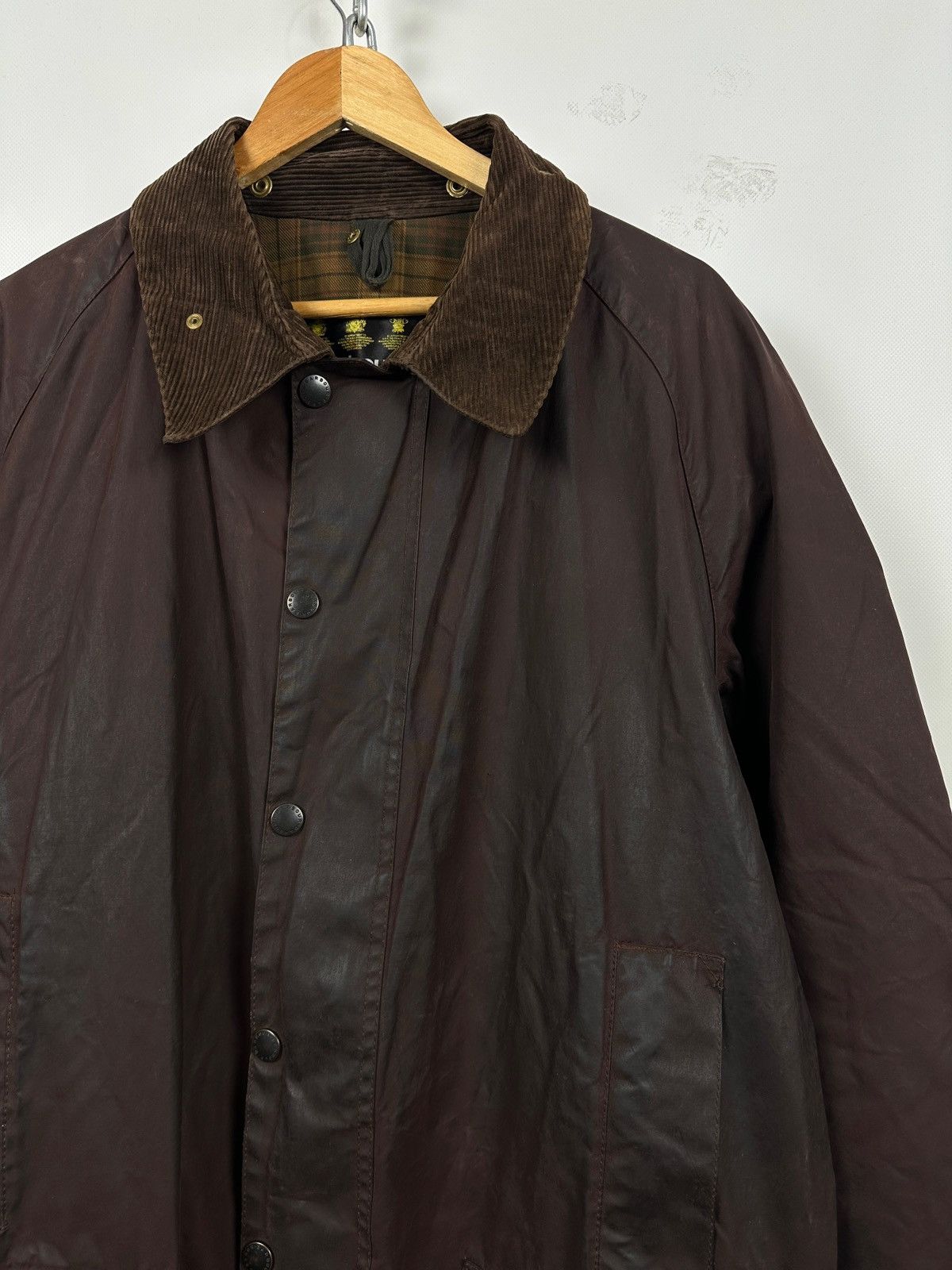 Barbour Vintage Barbour Beaufort Brown Waxed Jacket/Warm Pile Lining Size US XXL / EU 58 / 5 - 8 Thumbnail