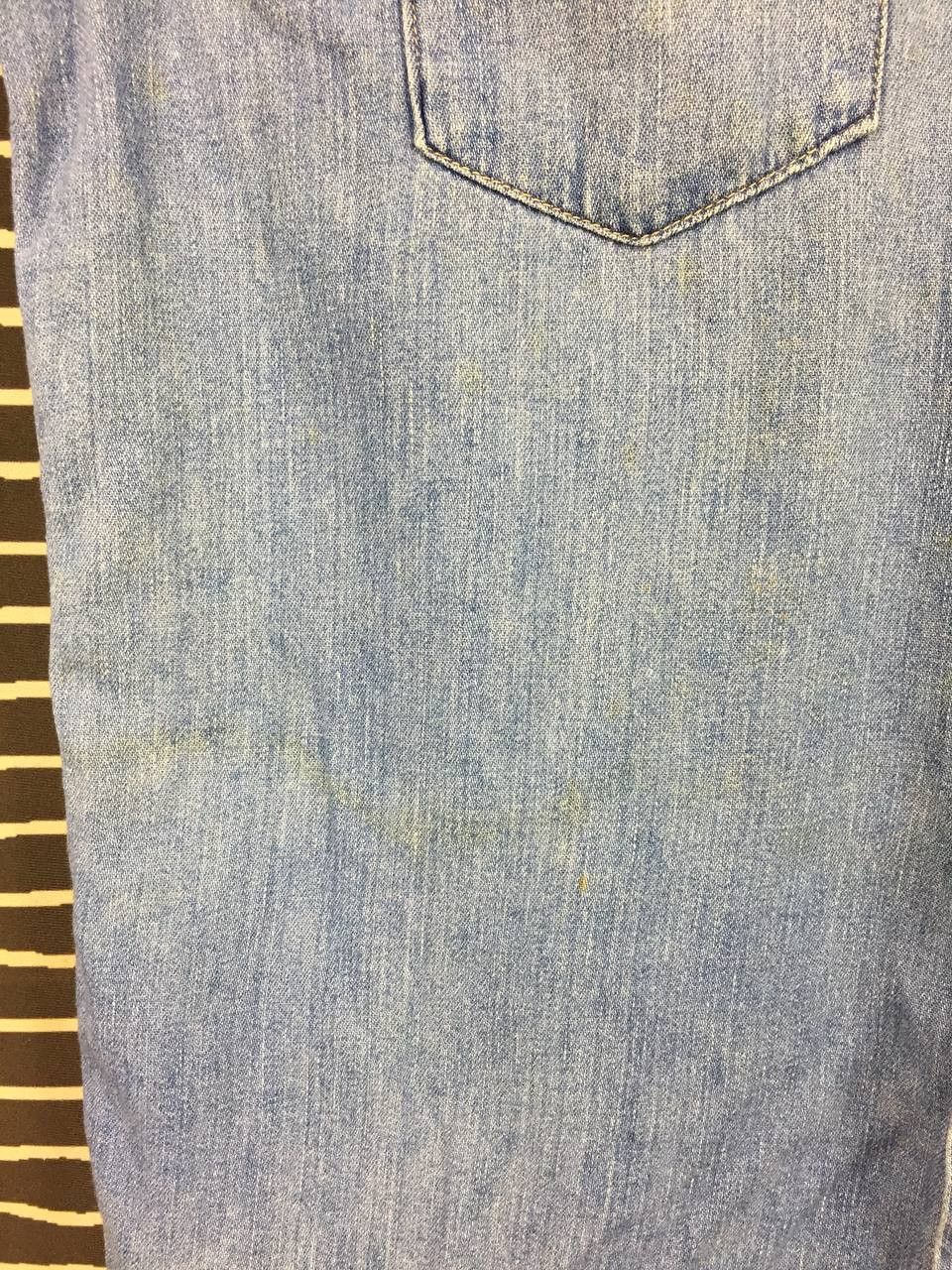 Blue Blue Japan Blue Blue Japan Distressed Sawtooth Western Denim Shirt Size US M / EU 48-50 / 2 - 6 Thumbnail
