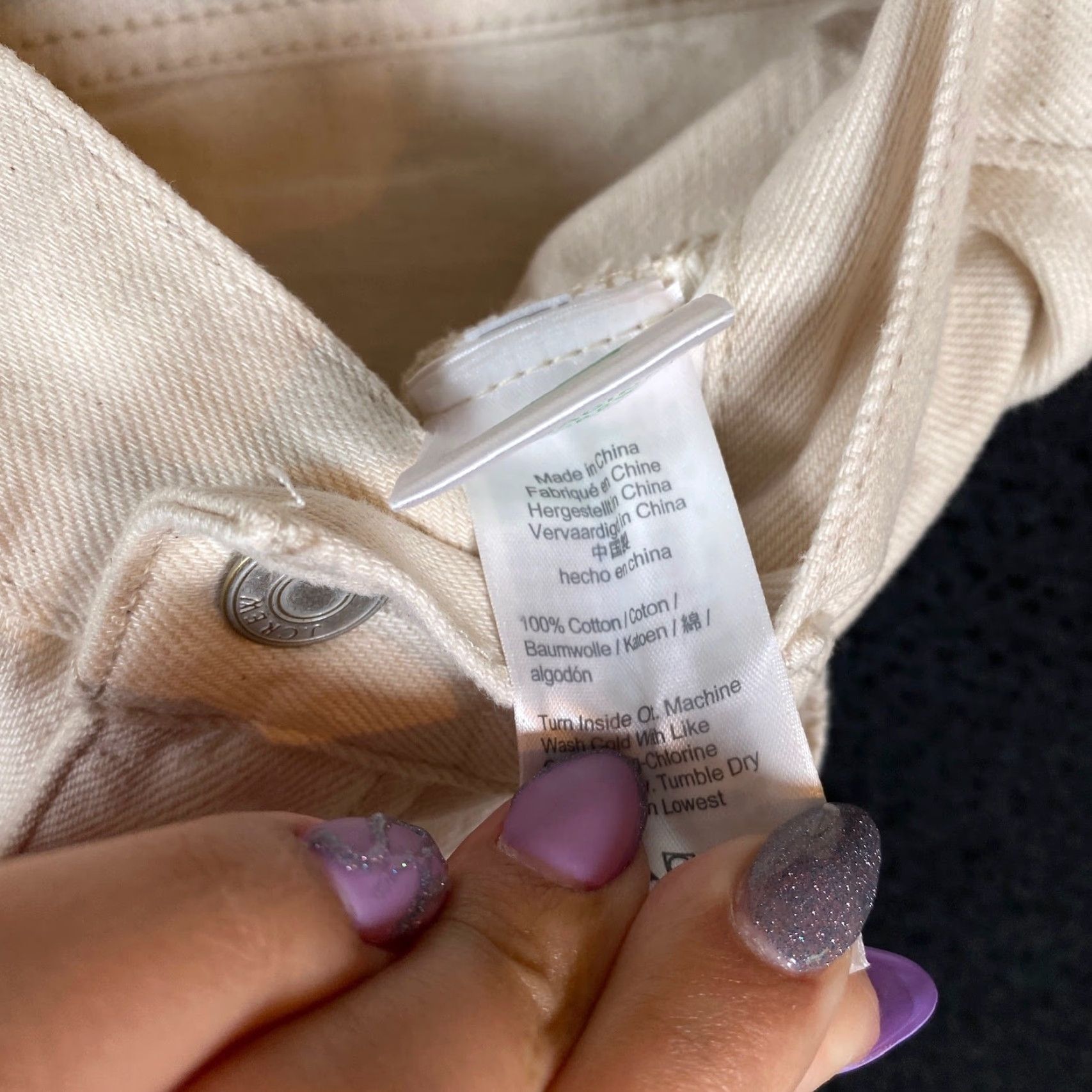 J.Crew J.Crew Jeans Cream Full Length Straight 100% Cotton 28 Womens Casual Momcore Normcore Streetwear 5-Pocket Denim Zip Button Size 28" / US 6 / IT 42 - 6 Thumbnail