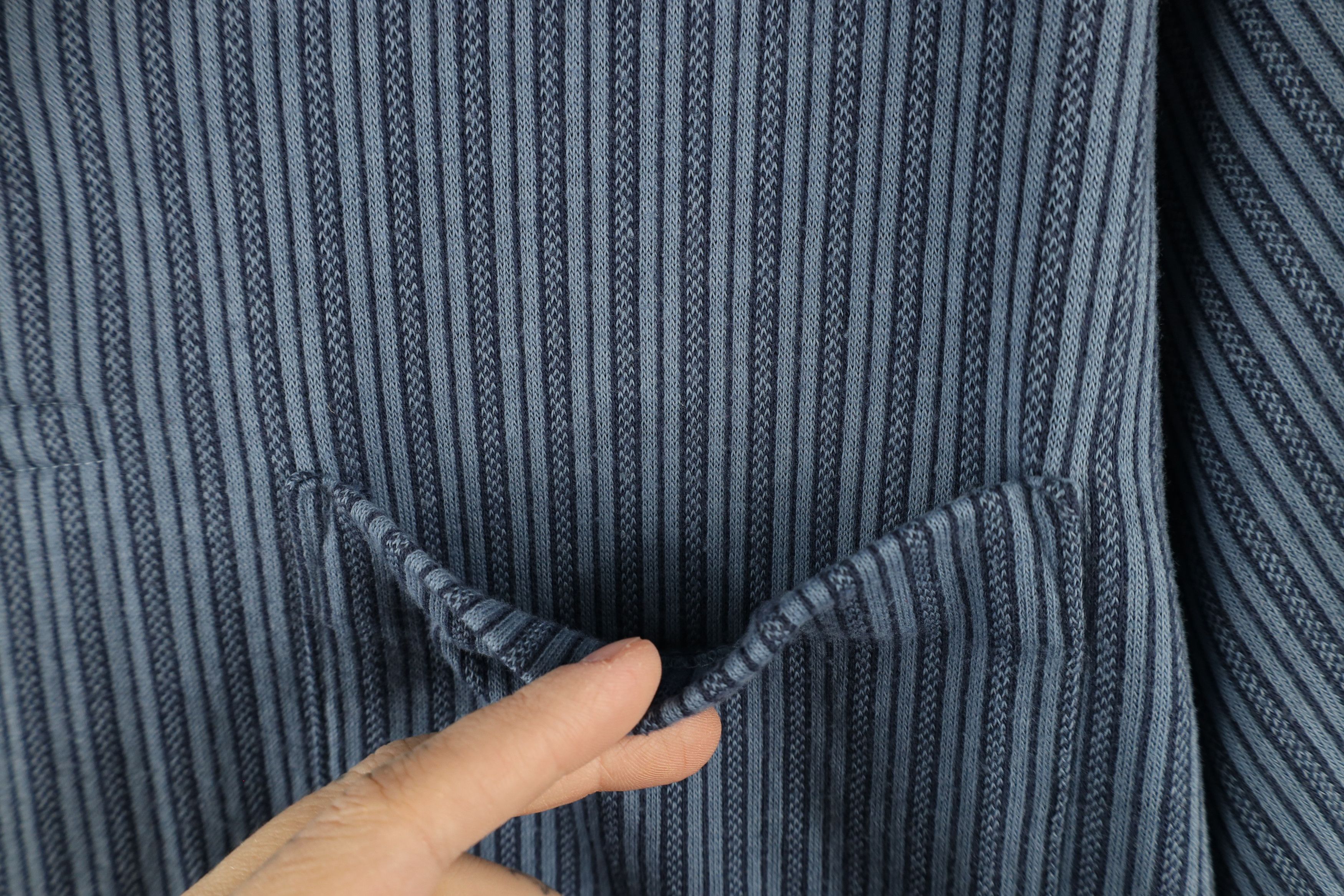 Vintage Vintage 90s Streetwear Striped Knit Collared Polo Shirt Blue Size US M / EU 48-50 / 2 - 4 Thumbnail