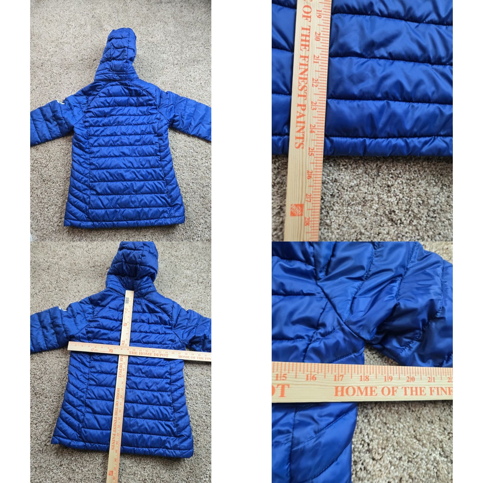 Vintage Clique Puffer Jacket Womens Small Blue Full Zip Pockets Hooded Jacket Size S / US 4 / IT 40 - 8 Thumbnail