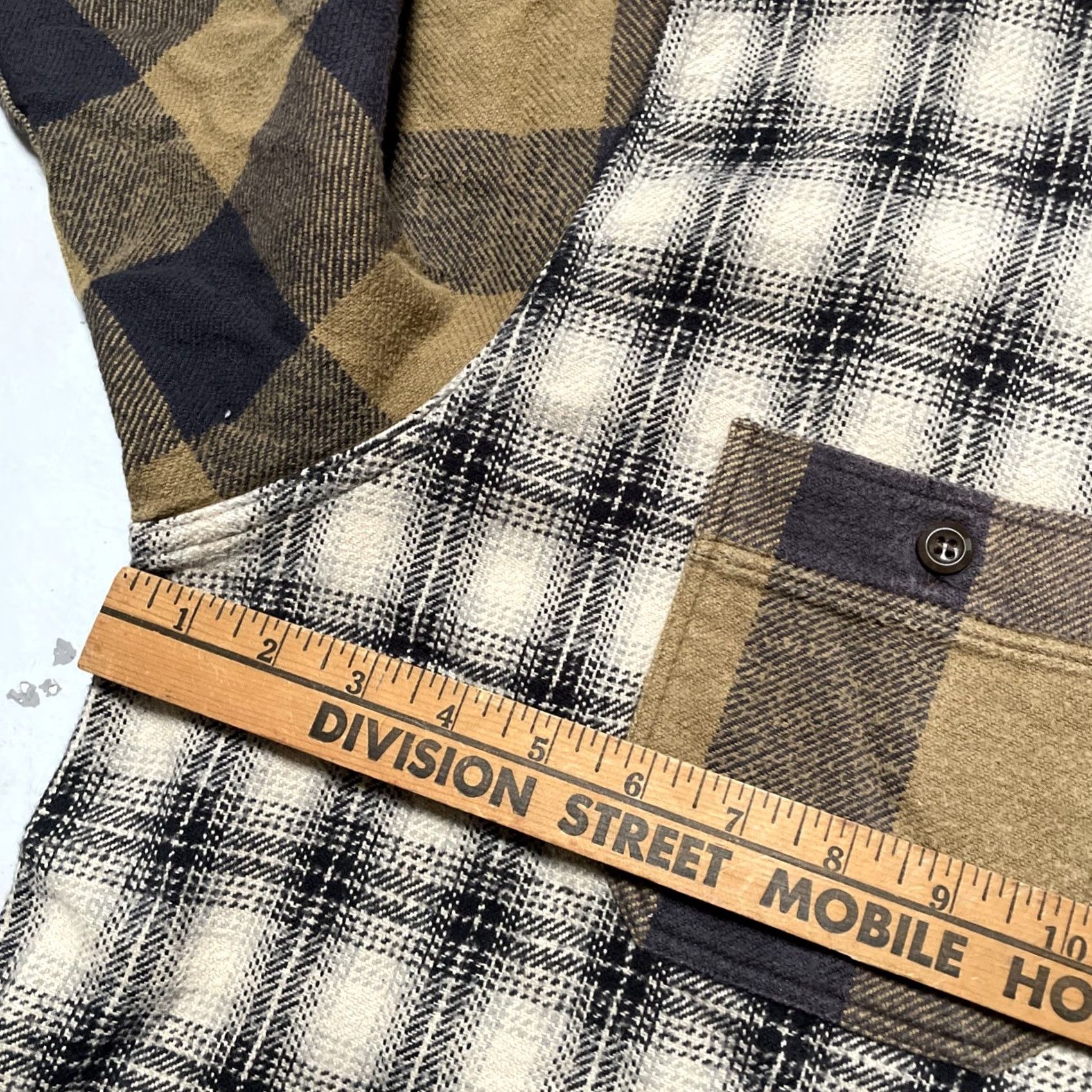 Sugar Cane Beams x Sugar Cane Heavy Cotton Plaid Patchwork Work Shirt - Japan - Unisex - L-XL Size US L / EU 52-54 / 3 - 3 Thumbnail