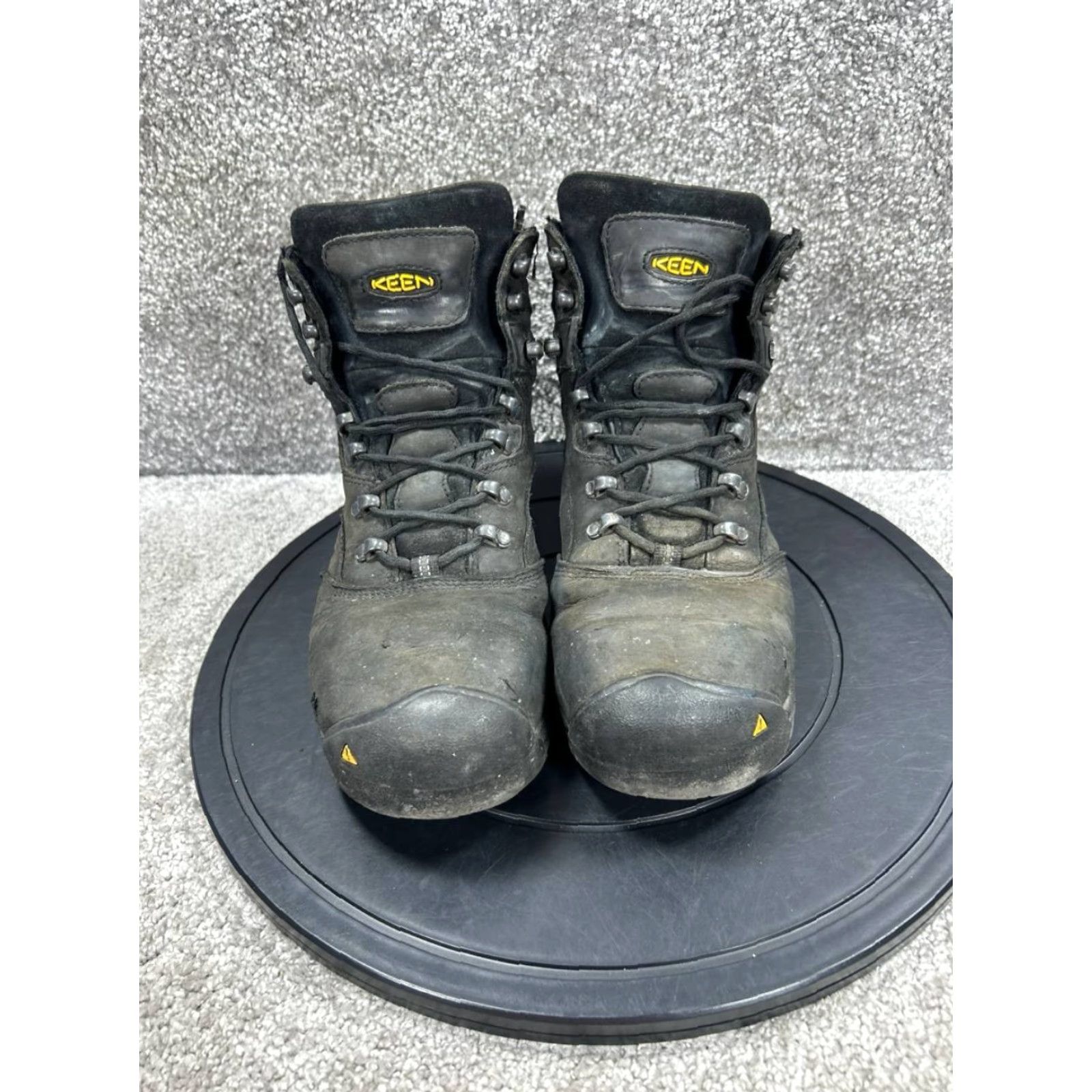 KEEN Keen Boots Mens 8.5 D Louisville Steel Toe Work Black Leather Waterproof Boot Size US 8.5 / EU 41-42 - 2 Thumbnail