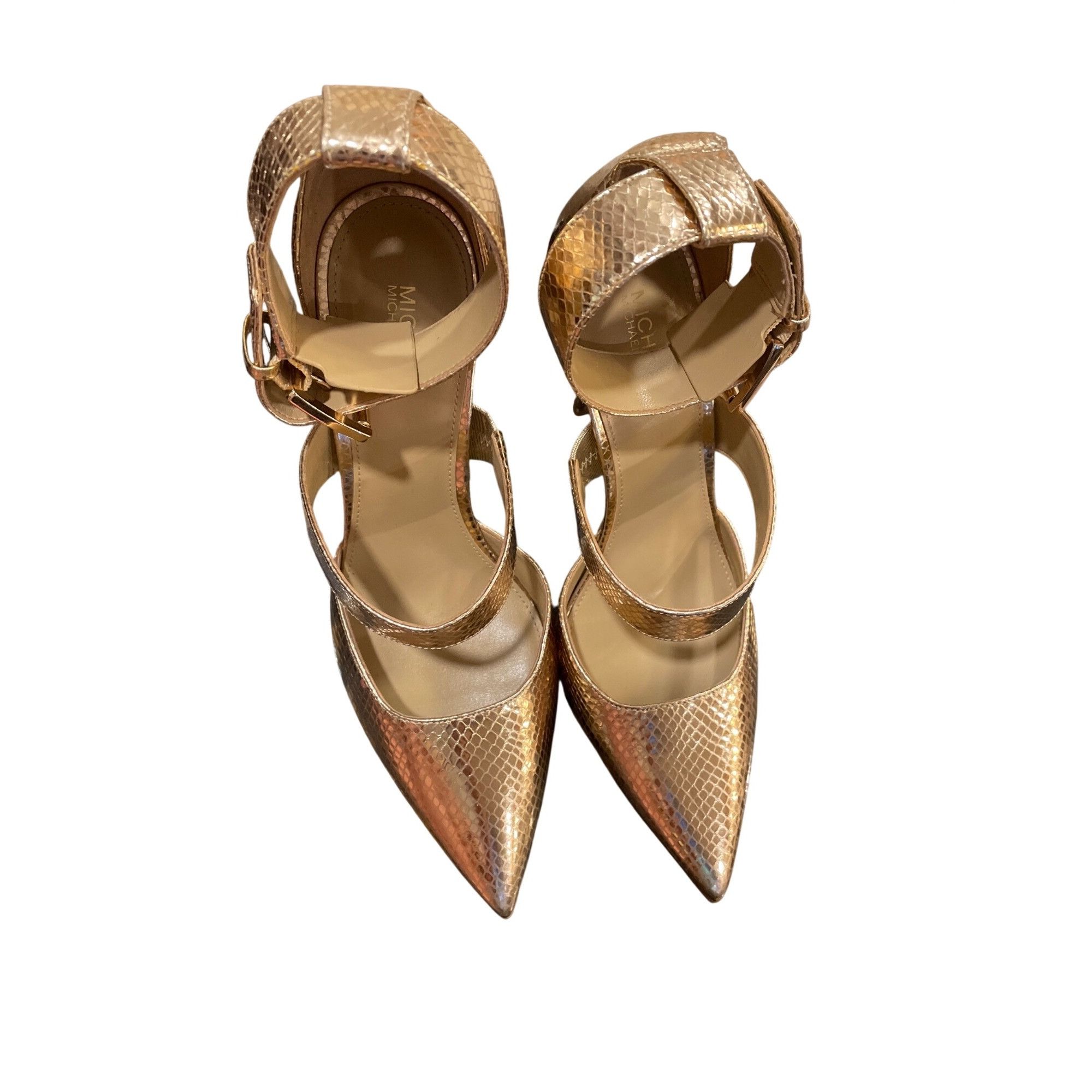 Michael Kors Michael Kors wms authentic gold croc design 4" stilleto heel Size US 8 / IT 38 - 11 Thumbnail