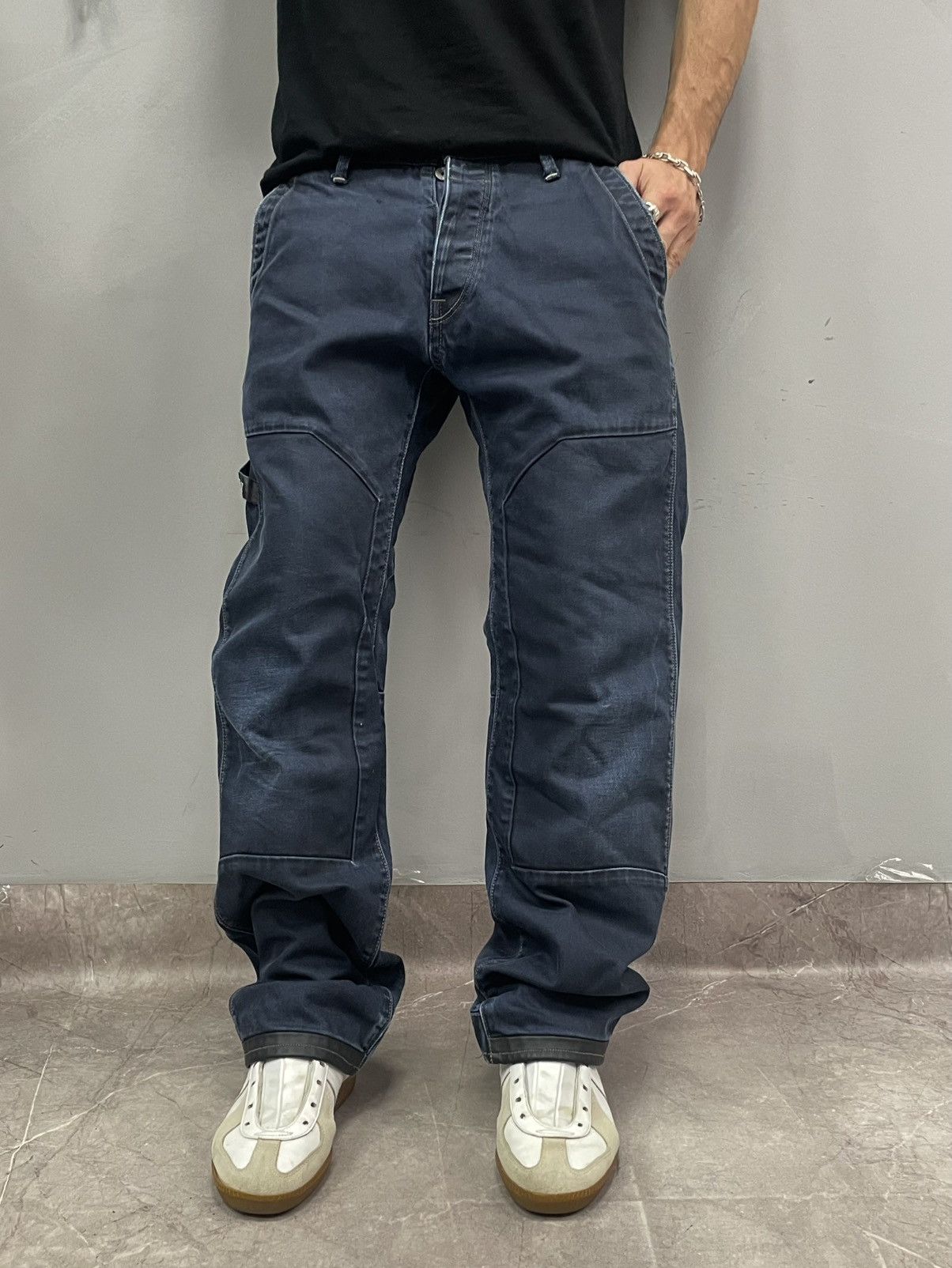 G-Star G star raw wide leg baggy double knee jeans pants y2k Size US 33 - 1 Thumbnail
