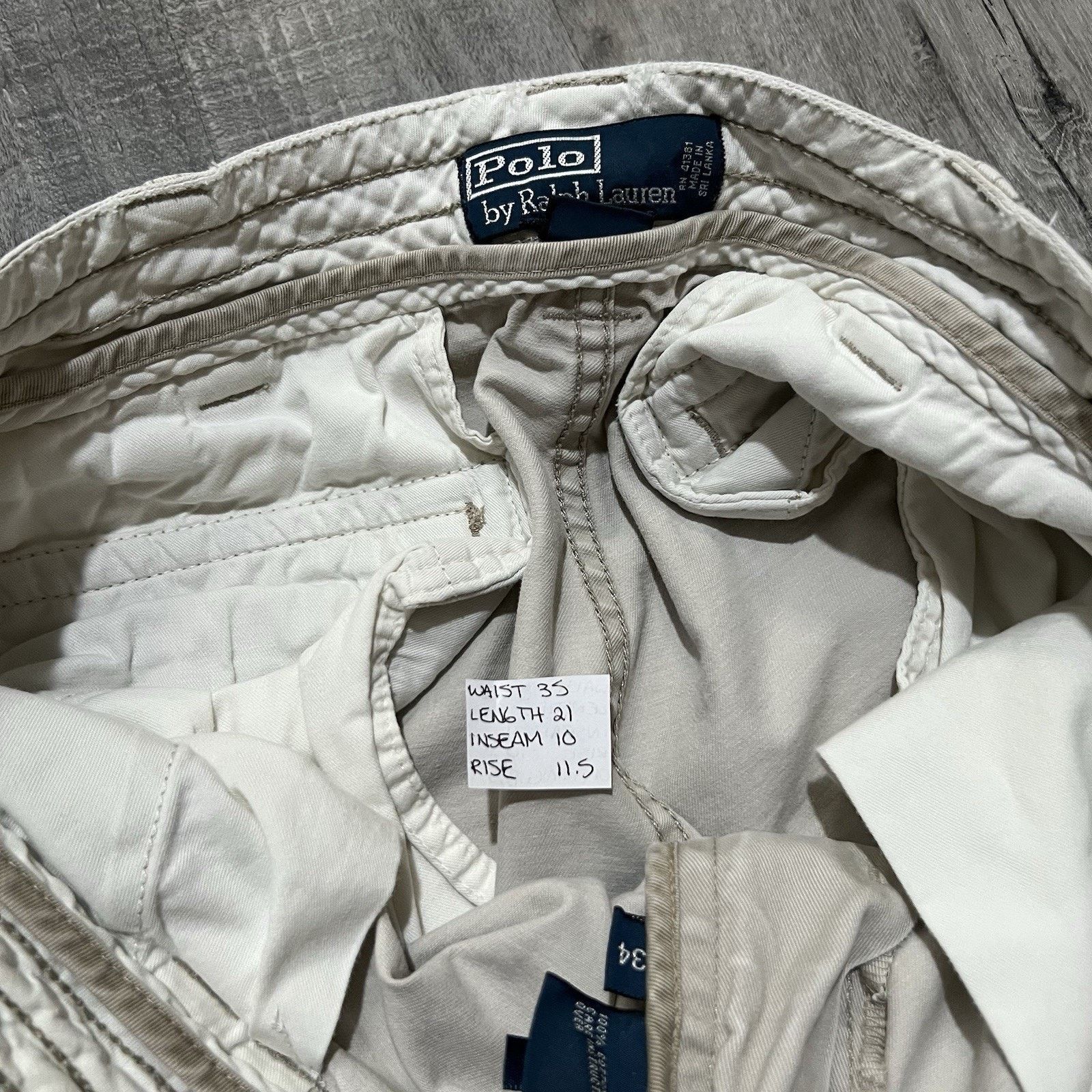 Polo Ralph Lauren Vintage Polo Ralph Lauren Baggy Big Cargo Beige Chino Shorts Size US 36 / EU 52 - 5 Thumbnail