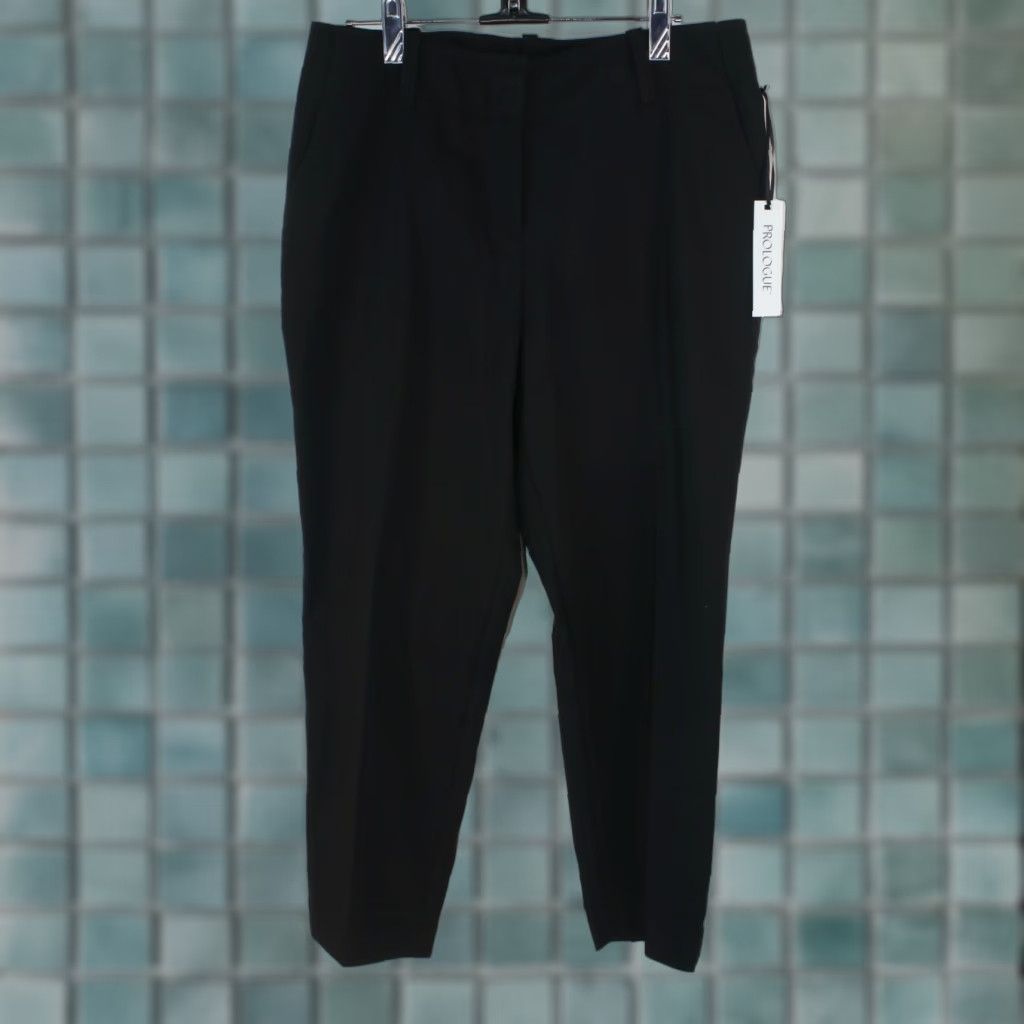 Vintage Prologue Trouser Straight Mid Rise Jegging Stretch Black Pants Women's 8 31X24.5 Size 30" / US 8 / IT 44 - 1 Thumbnail