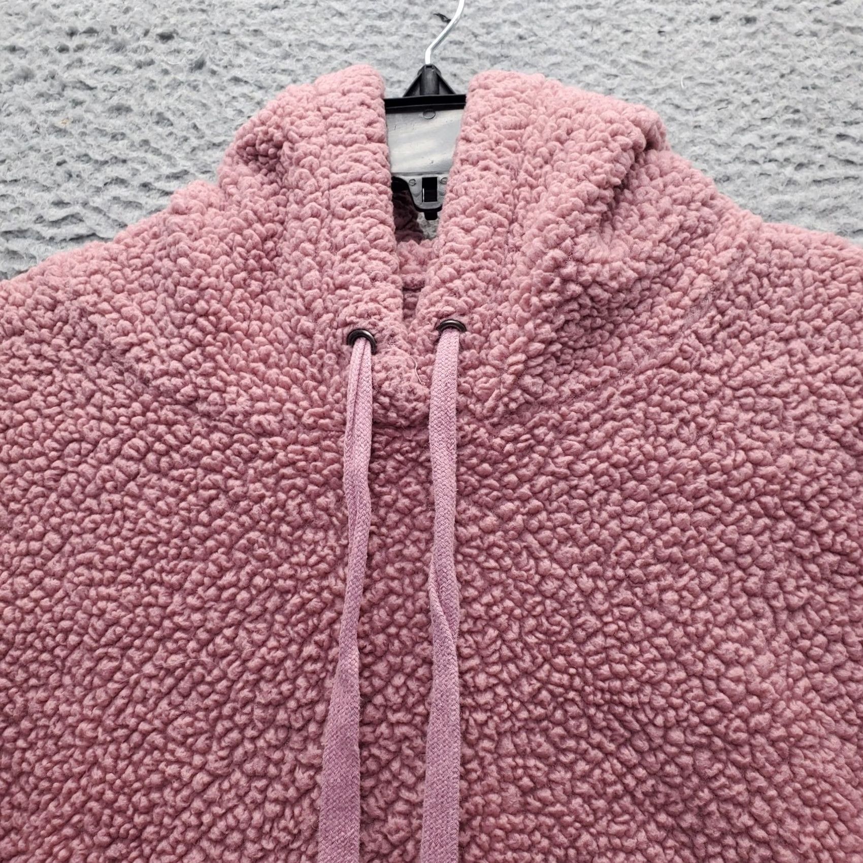 Vintage Aéropostale Sherpa Hoodie Womens S Pink Long Sleeve Kangaroo Pocket Drawstring Hoodie Size S / US 4 / IT 40 - 7 Thumbnail
