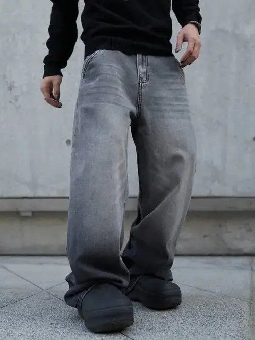 Jean Kubota x Mako Skater Washed Drip Baggy Denim Jeans Size US 32 / EU 48 - 5 Thumbnail